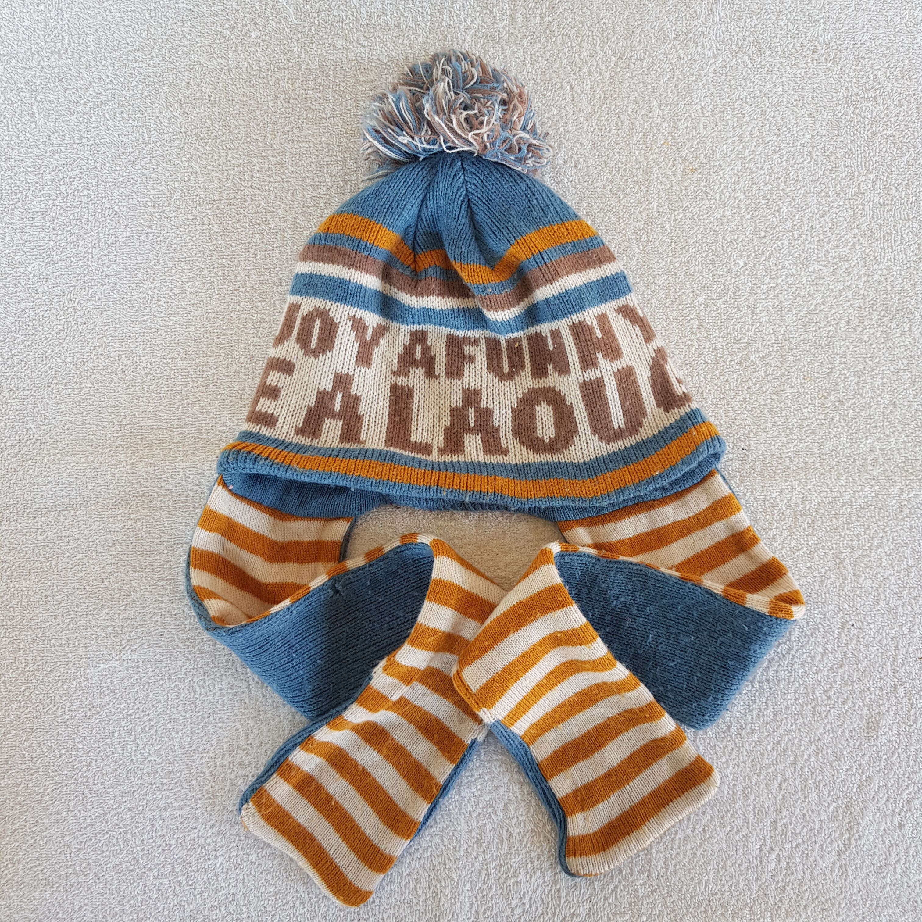 Japanese Brand Vintage Japanese Earflap Beanie Ribbed Knit Snow Caps Hats. Size ONE SIZE - 6 Thumbnail