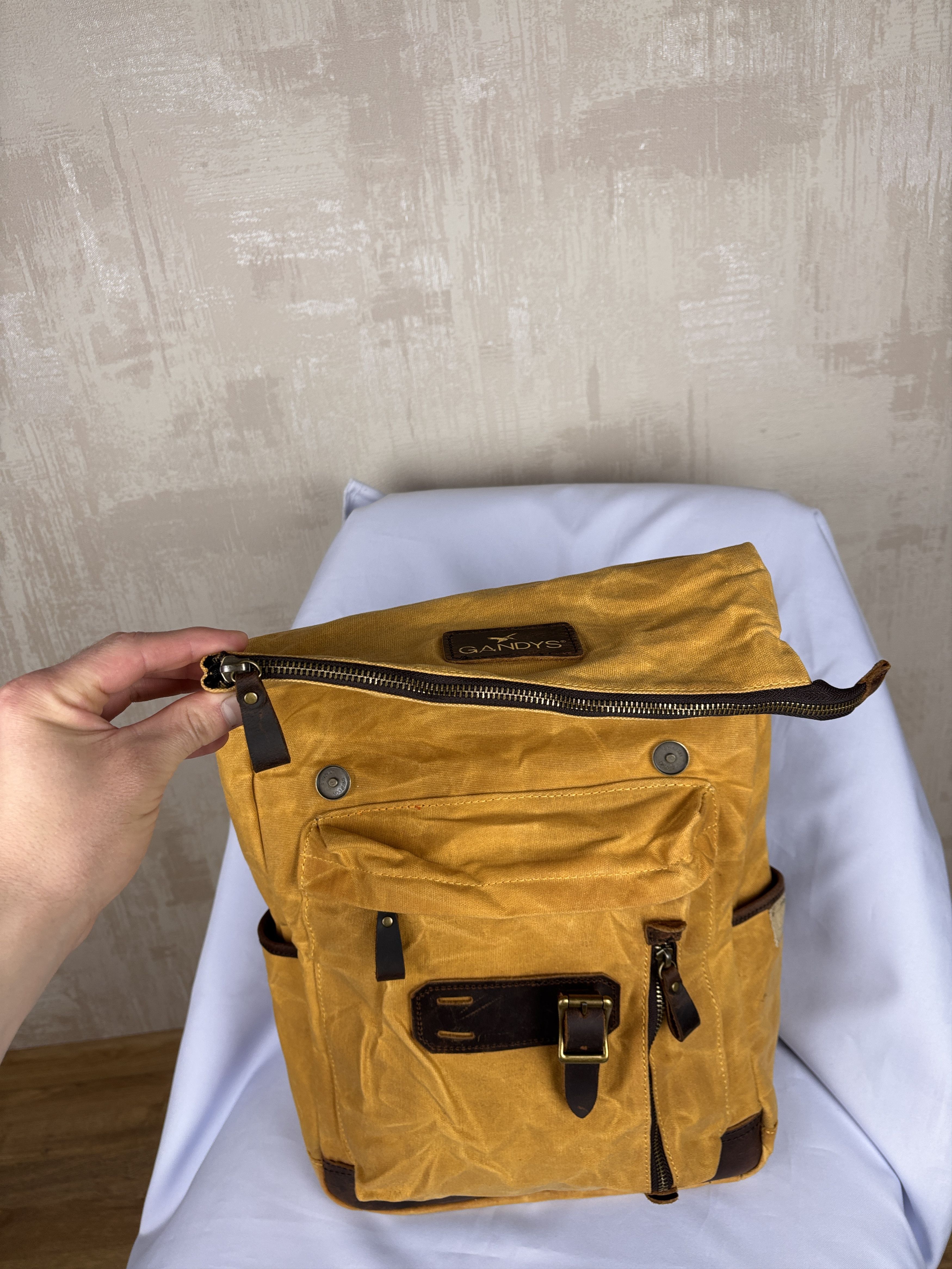 Other Gandys Canvas Wax Waxed Cotton Backpack Travel Outdoor Size ONE SIZE - 9 Thumbnail