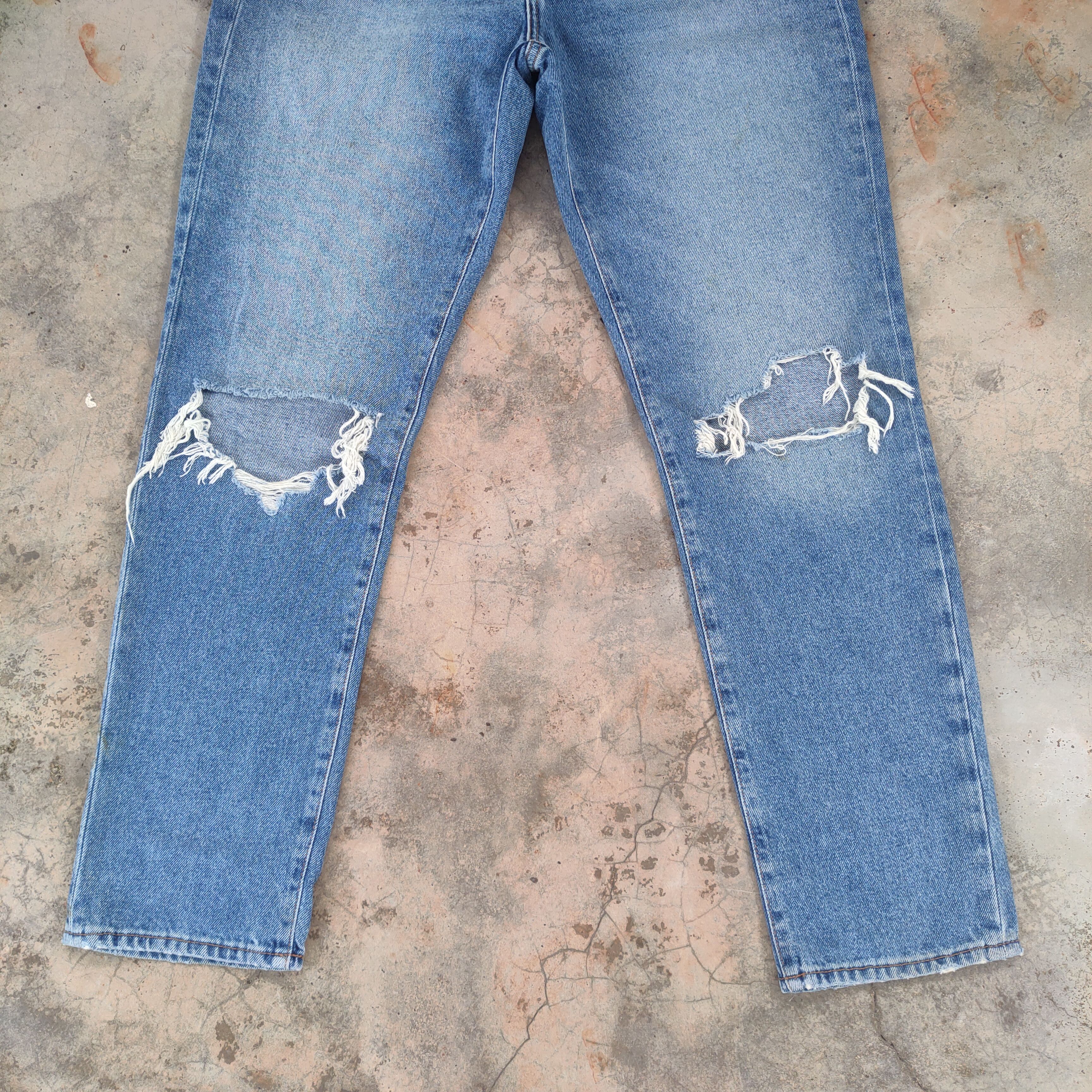 Japanese Brand W32 VINTAGE DENIM DISTRESSED FADED JEANS PANTS Size US 32 / EU 48 - 5 Thumbnail