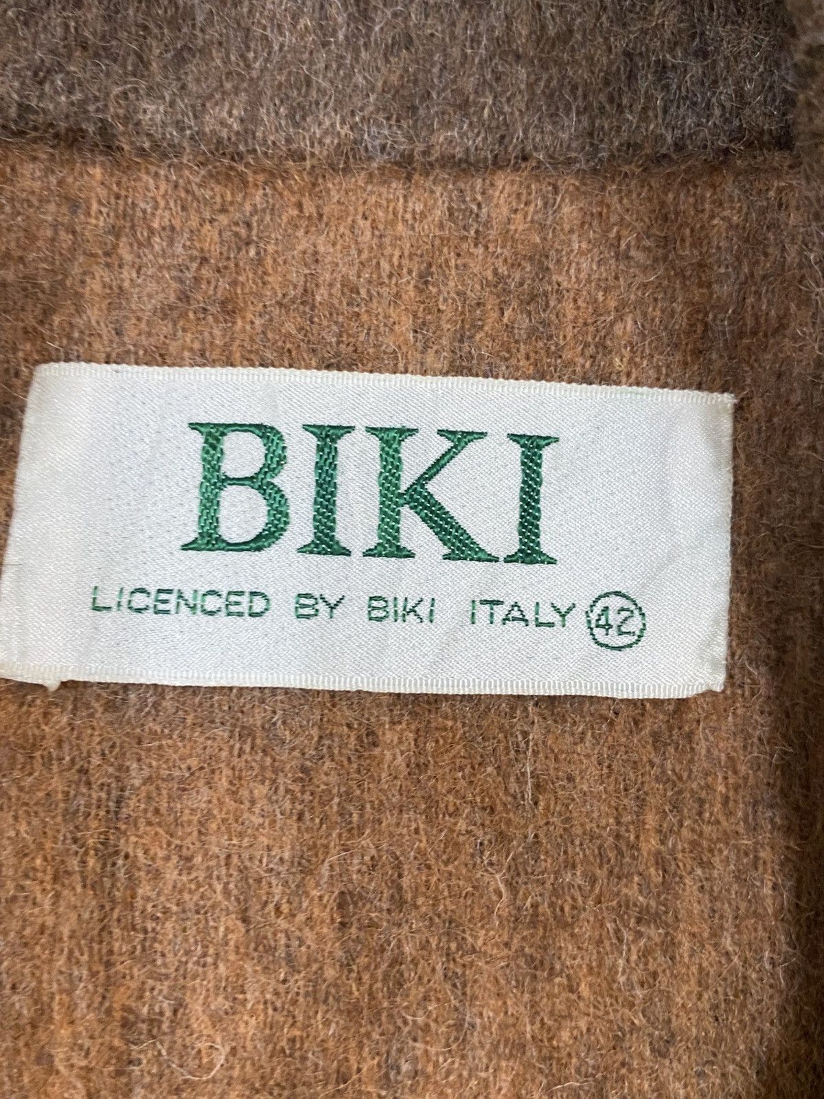 Vintage Vintage BIKI Italy Wool Blend Brown Long Coat Mohair Size M / US 6-8 / IT 42-44 - 11 Thumbnail