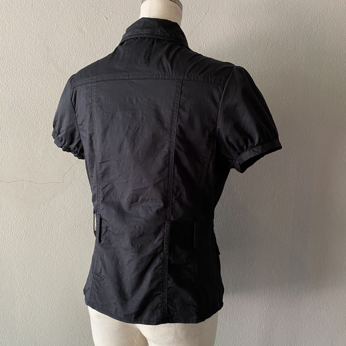 Designer × Japanese Brand USNS GIRLS Black Peter Pan Collar Puff-Sleeve Shirt Size M / US 6-8 / IT 42-44 - 14 Thumbnail