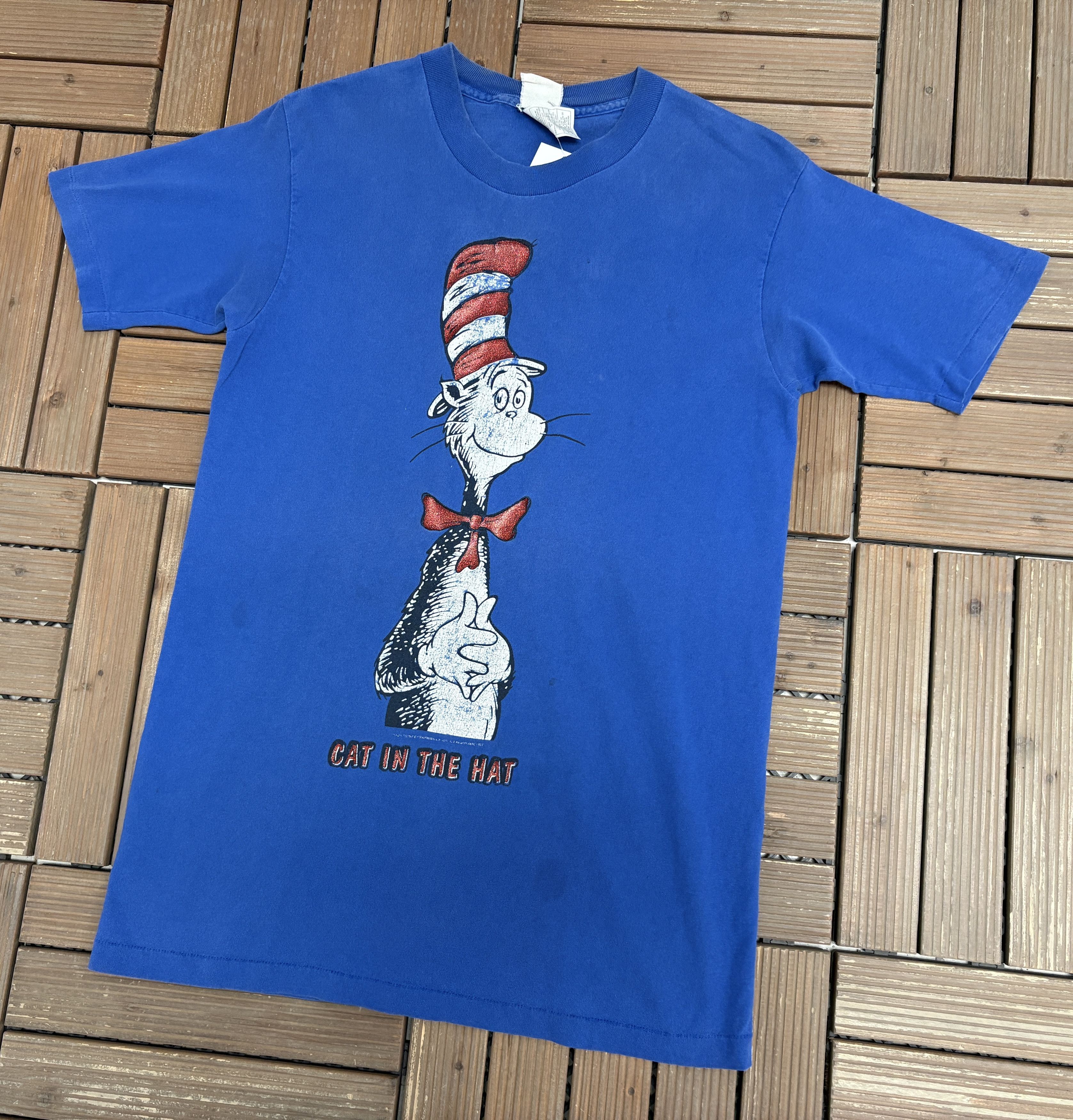 Vintage Cat In The Hat Dr. Seuss Vintage Blue T-Shirt Tee Size US L / EU 52-54 / 3 - 2 Thumbnail