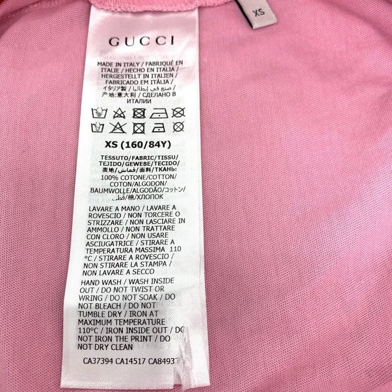 Gucci Gucci Floral printed round-neck pink cotton short-sleeved T Size US XS / EU 42 / 0 - 7 Thumbnail