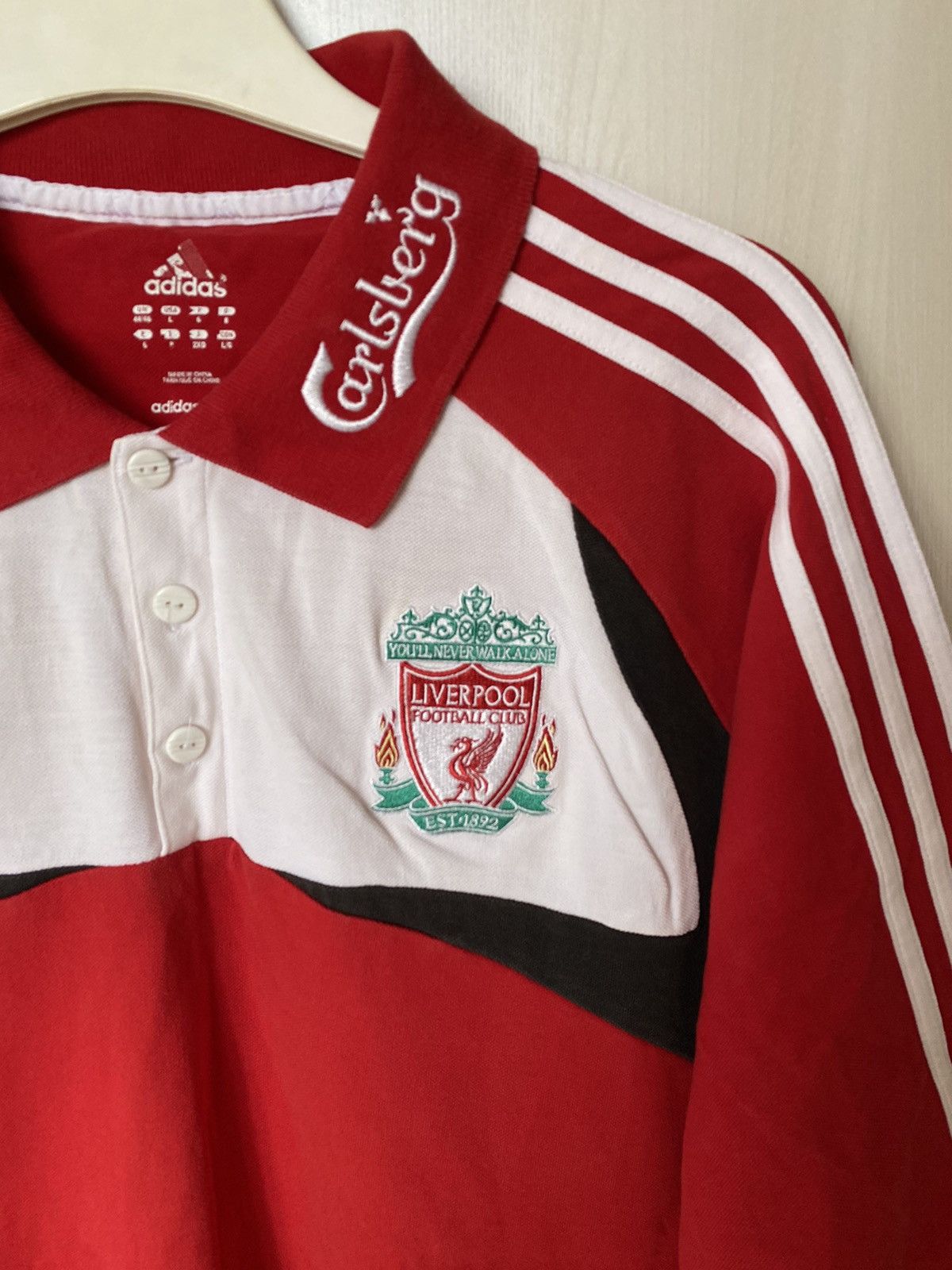 Adidas Vintage Adidas Liverpool Polo Football Shirt Soccer - Size L Size US L / EU 52-54 / 3 - 6 Thumbnail