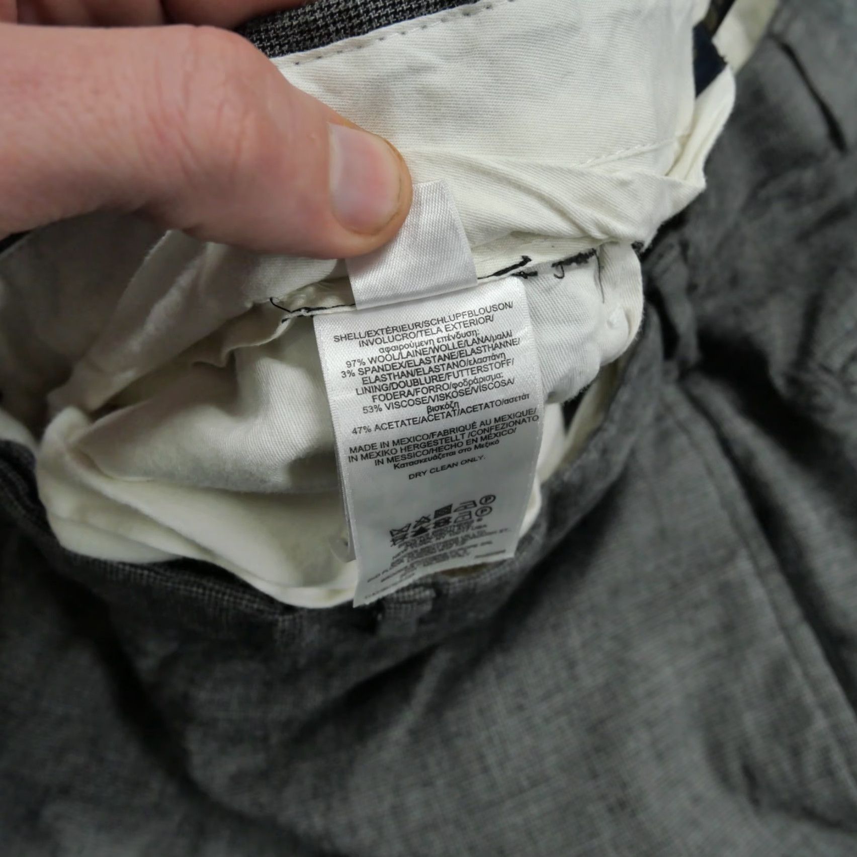 Brooks Brothers Brooks Brothers Pants Mens 32x28 Grey Black Wool Blend Regent Fit Dress Size US 28 / EU 44 - 5 Thumbnail