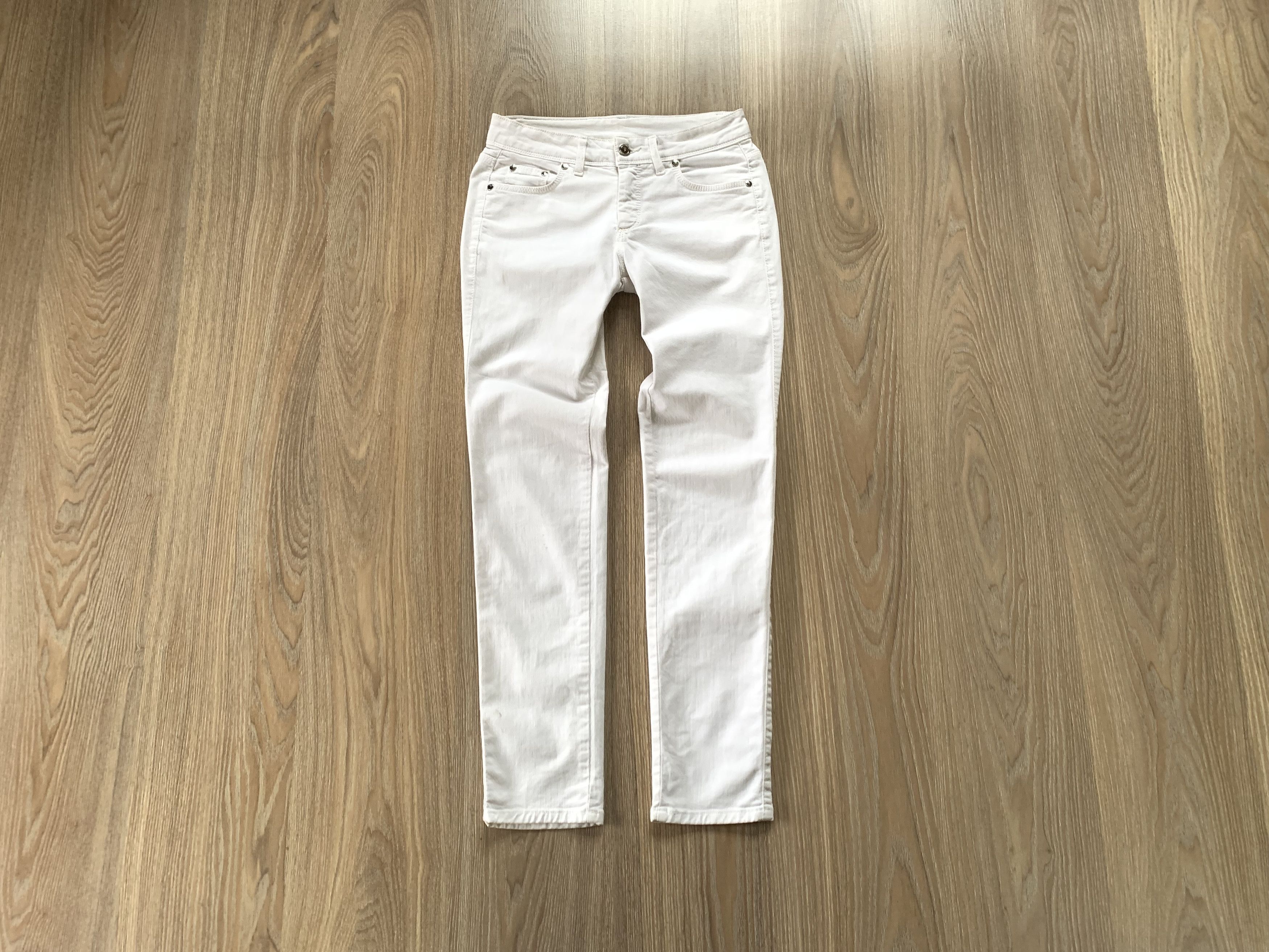 Trussardi × Vintage Trussardi Vintage White Denim Jeans Size 25" / US 0 / IT 36 - 1 Thumbnail