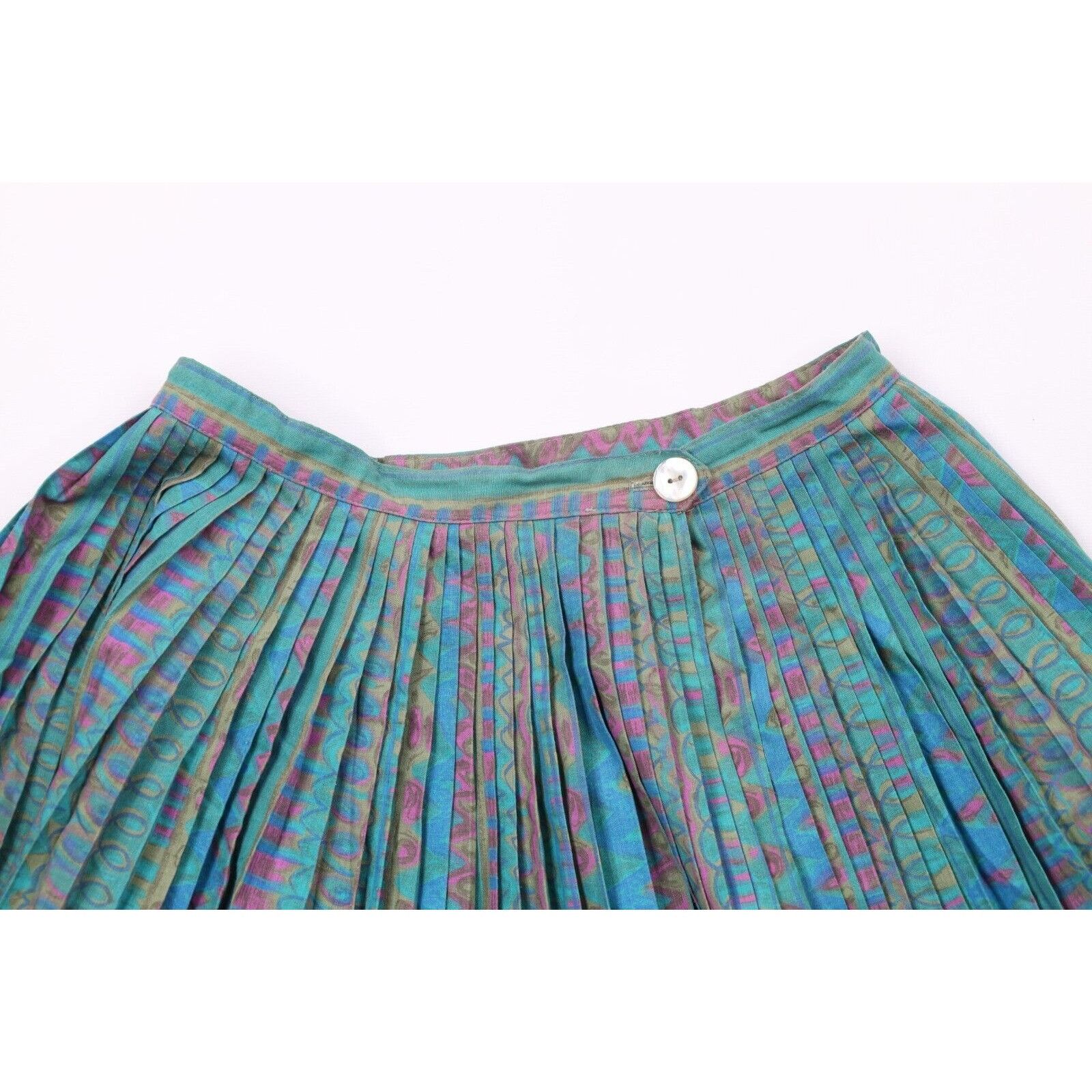 Vintage Vintage 60s 70s Streetwear Rainbow Abstract Pleated Skirt Size 26" / US 2 / IT 38 - 7 Thumbnail