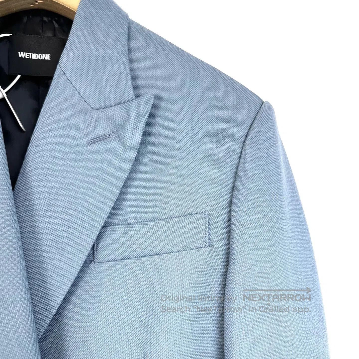 WE11DONE Blue Structured Blazer - XS. Size US XS / EU 42 / 0 - 4 Thumbnail
