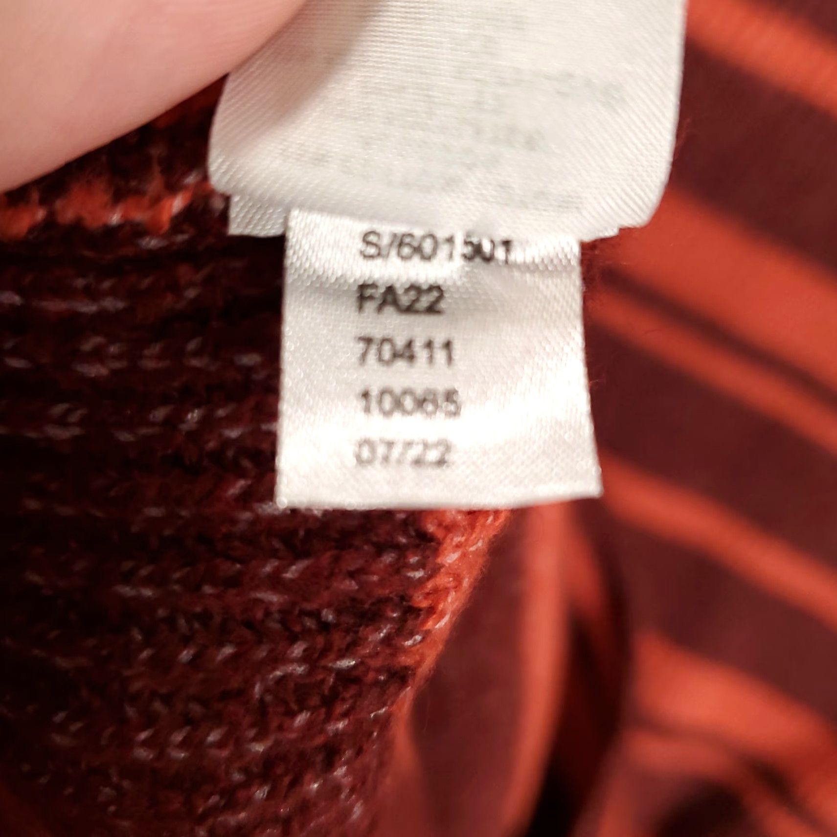 Loft LOFT Sweater Women Large Orange Red Striped Long Sleeve Knit Pullover Size L / US 10 / IT 46 - 7 Thumbnail