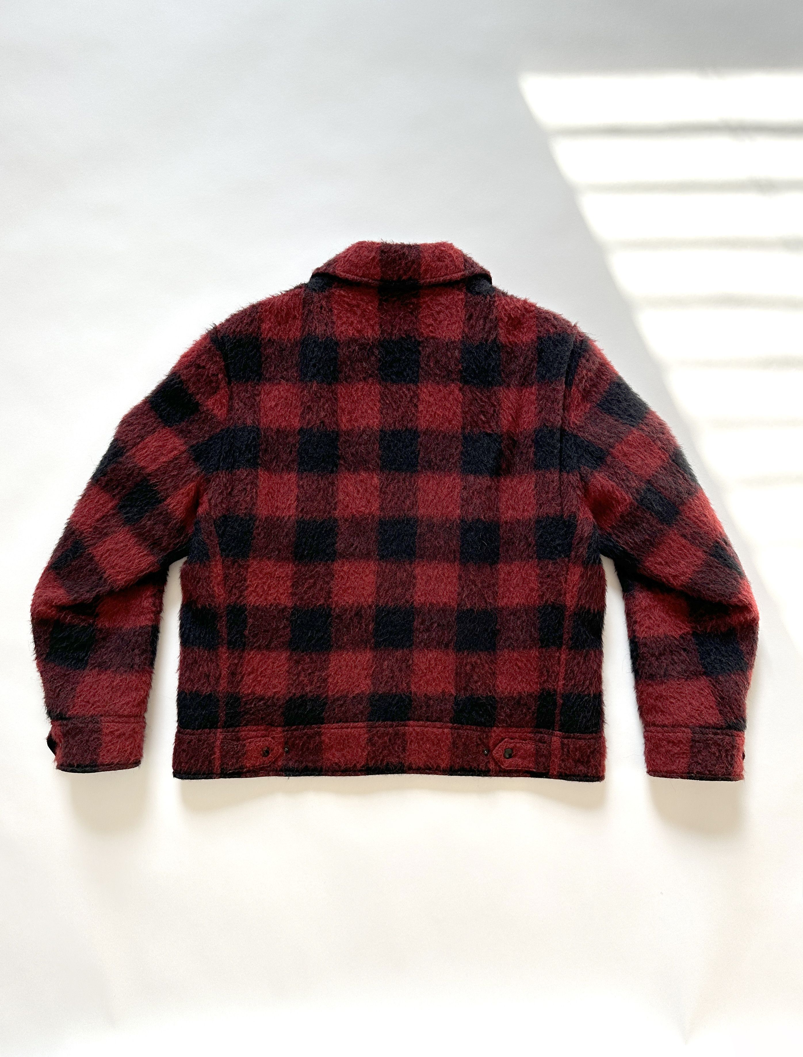 Rag & Bone Faux Fur wool blend fuzzy red plaid jacket Size US L / EU 52-54 / 3 - 3 Thumbnail