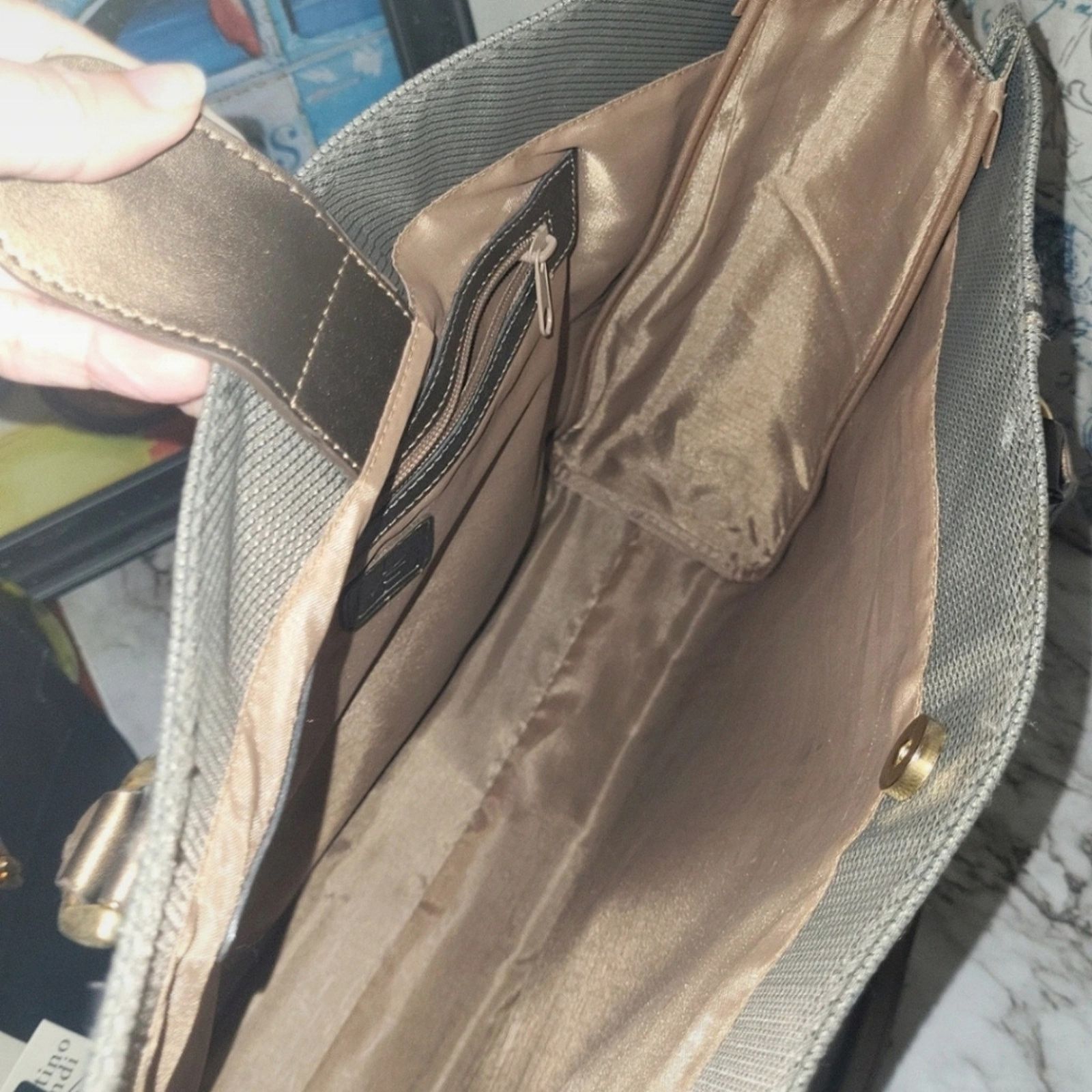 Diane von Furstenberg DVF Diane Von Furstenberg Tote Bag Olive Green and Brown Size ONE SIZE - 8 Thumbnail