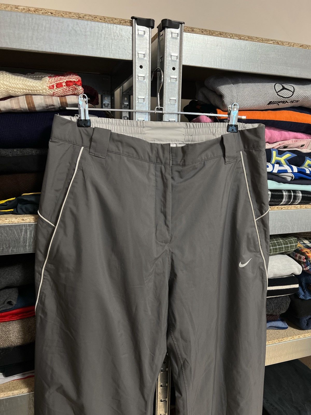 Vintage Vintage Nike Track Pants Swoosh Logo Y2K 90s Hype Drill 00s Size US 36 / EU 52 - 2 Thumbnail