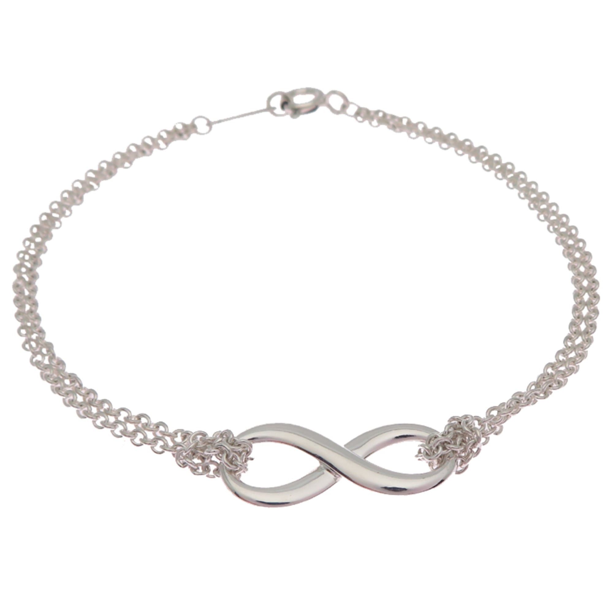 Tiffany & Co. Tiffany & Co. Infinity Double Chain Women's Bracelet, Sterling Silver 925 Size ONE SIZE - 1 Thumbnail