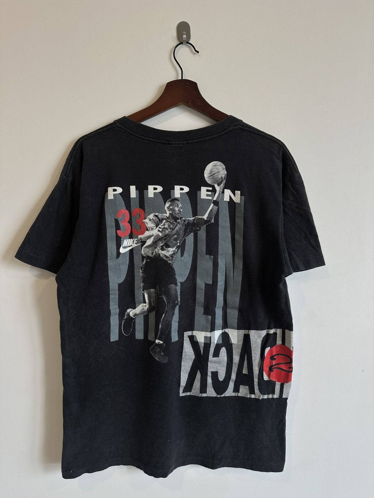 Jordan Brand × Nike × Vintage Vintage 90s Jordan x Pippen Nike Tee Size US L / EU 52-54 / 3 - 3 Thumbnail