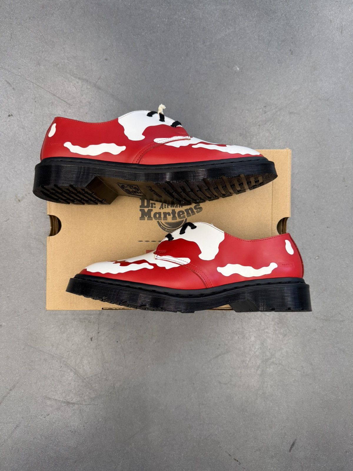 Dr. Martens 1461 3-Eye Shoes Supreme Skull Red