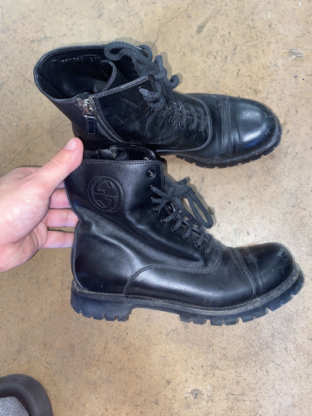 Gucci Gucci Combat Boots Size US 7.5 / IT 37.5 - 1 Thumbnail