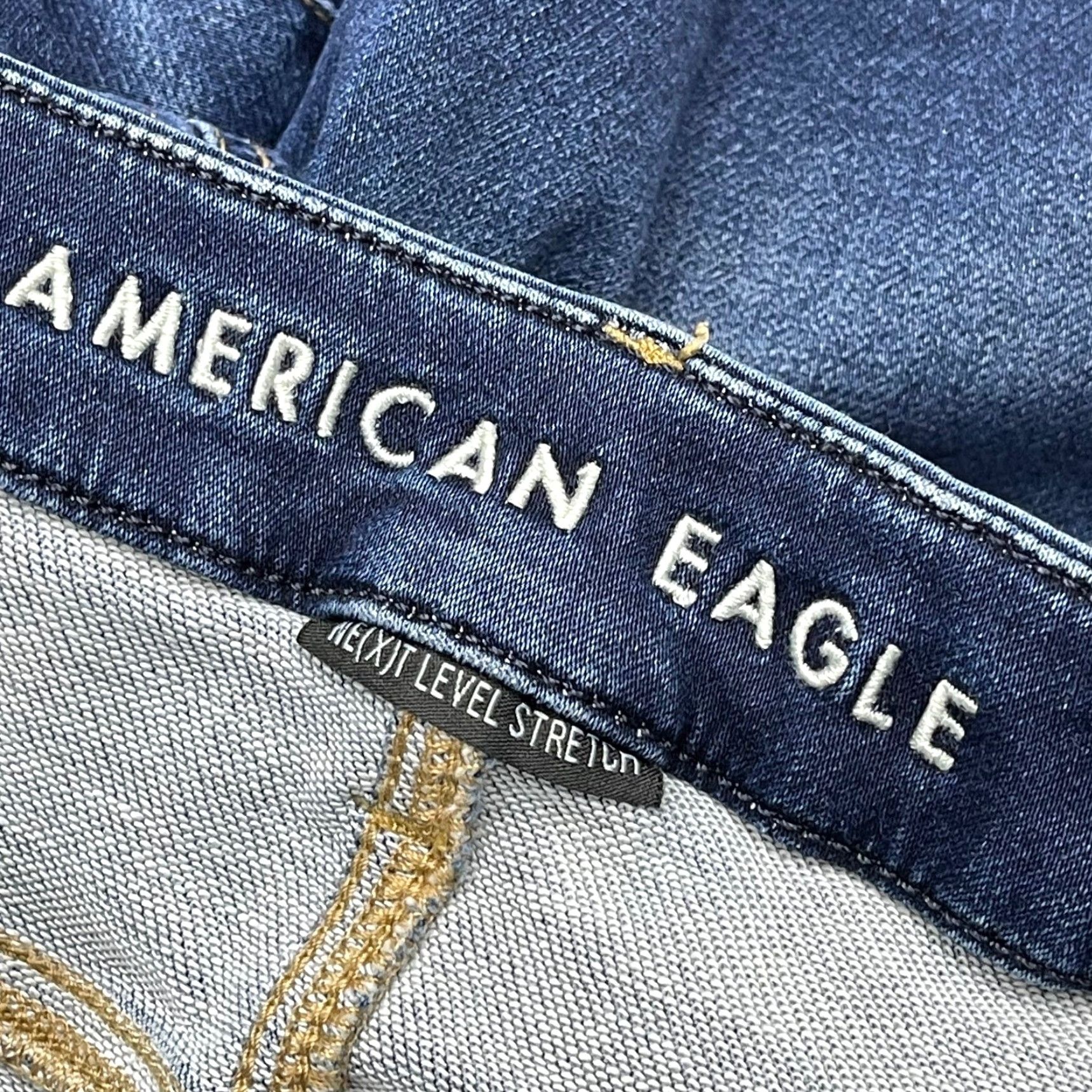 American Eagle Outfitters American Eagle Outfitters Jeans Women 2 Skinny Distressed Denim 5-Pocket Belt Loops Zip Fly Dark Blue Stretch Modern Grunge Streetwear Womens Size 26" / US 2 / IT 38 - 7 Thumbnail