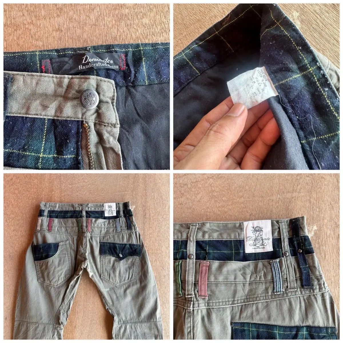 Hysteric Glamour RARE💥DOMINATE HANDCRAFT DOUBLEWAIST BANANA CURVED LEG PANTS Size US 33 - 14 Thumbnail