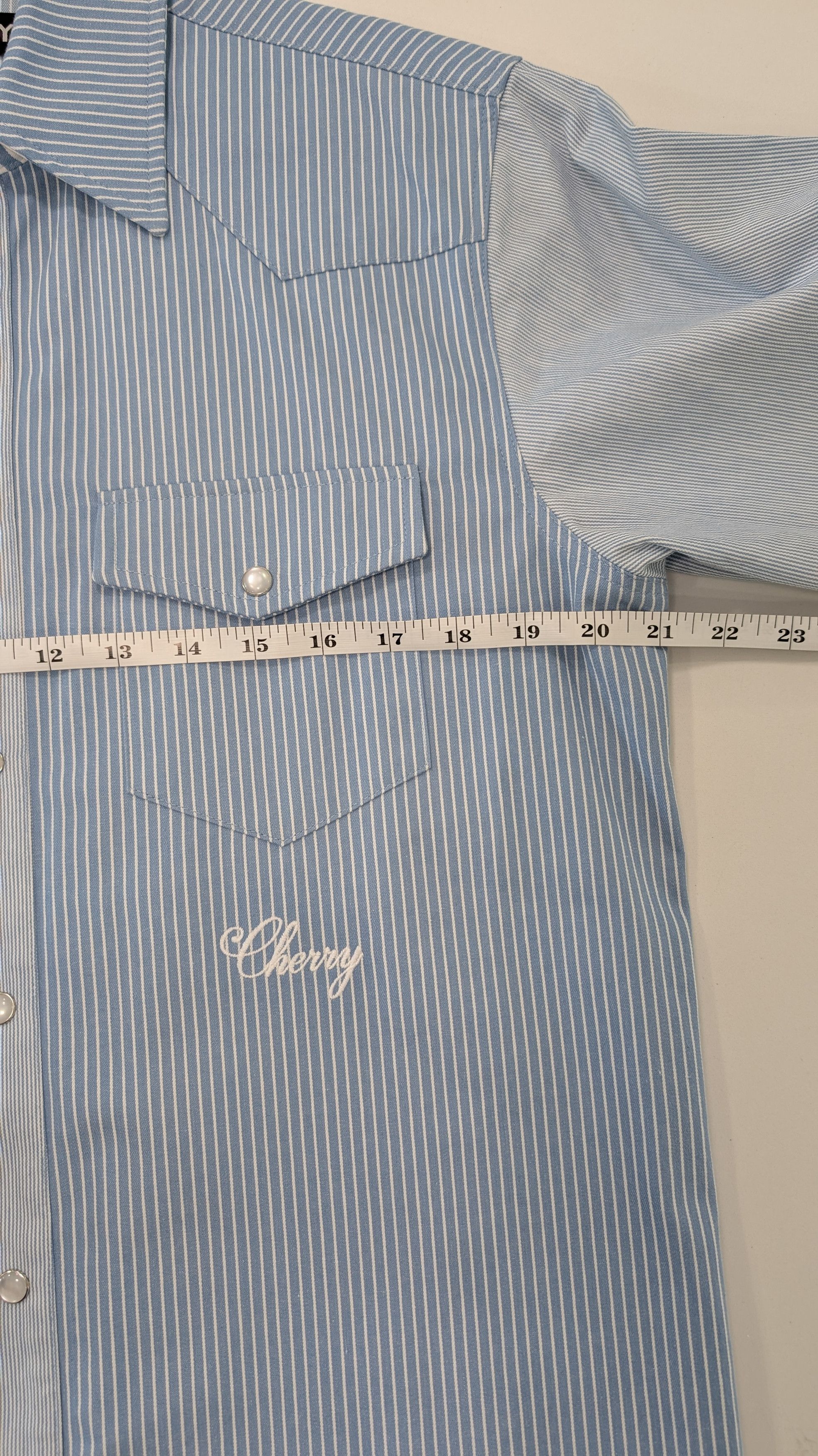 Cherry LA Cherry LA Mismatch Striped Western Pearlsnap Shirt Size US S / EU 44-46 / 1 - 9 Thumbnail