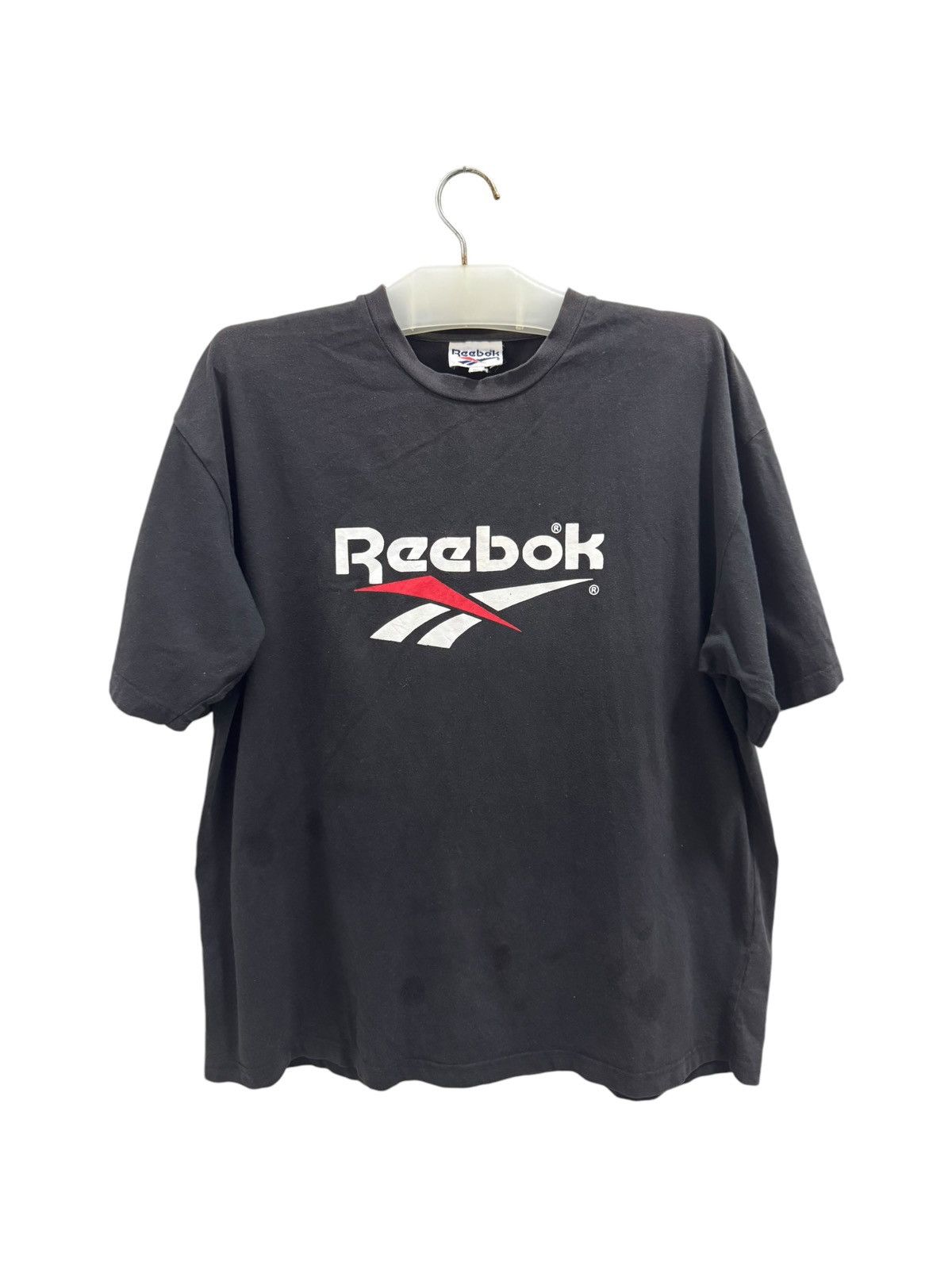 Reebok × Vintage VINTAGE REEBOK Y2K BIG LOGO BLACK TEE Size US XL / EU 56 / 4 - 1 Thumbnail