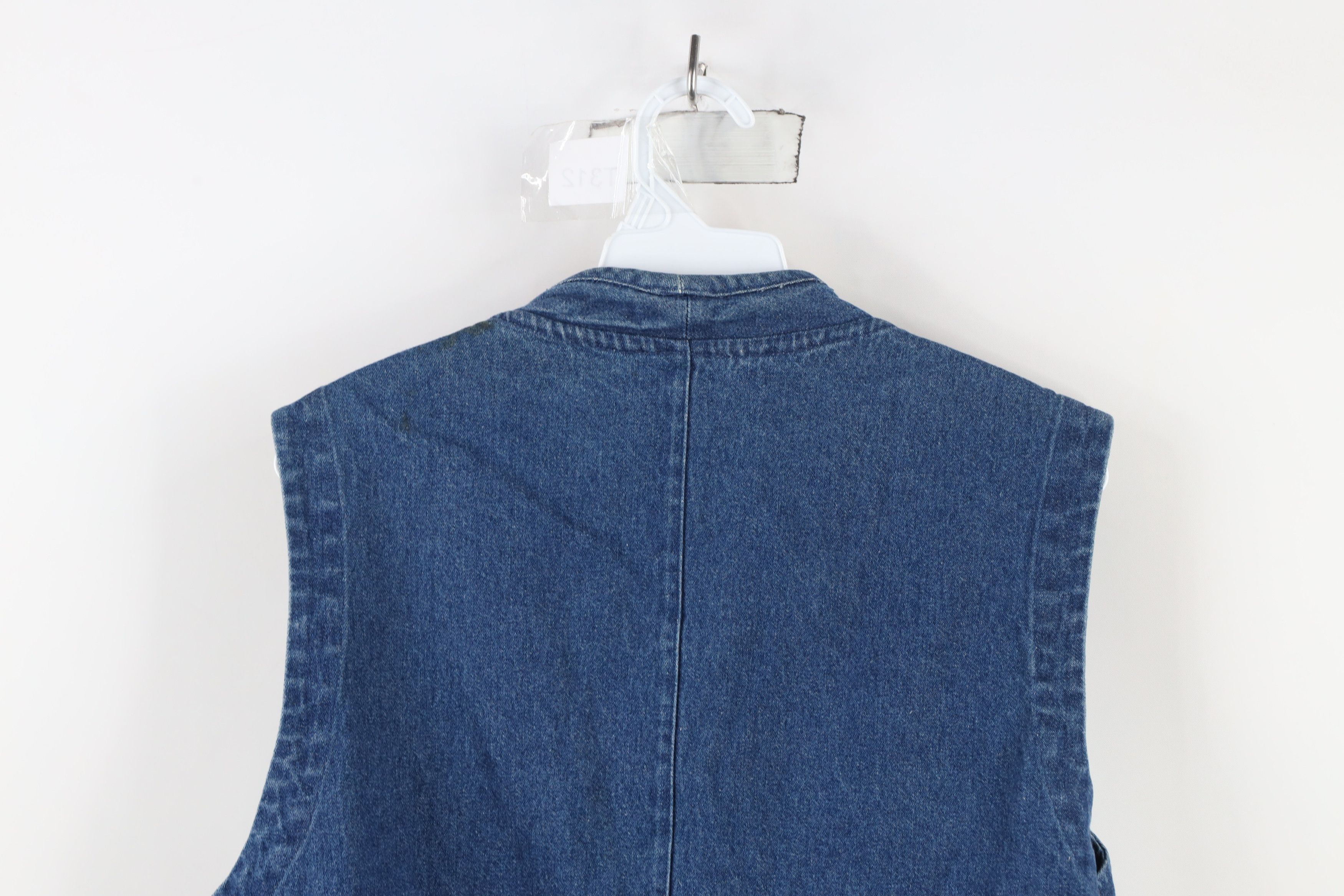 Vintage Vintage 90s Streetwear Button Back Denim Jean Vest Jacket Size L / US 10 / IT 46 - 13 Thumbnail