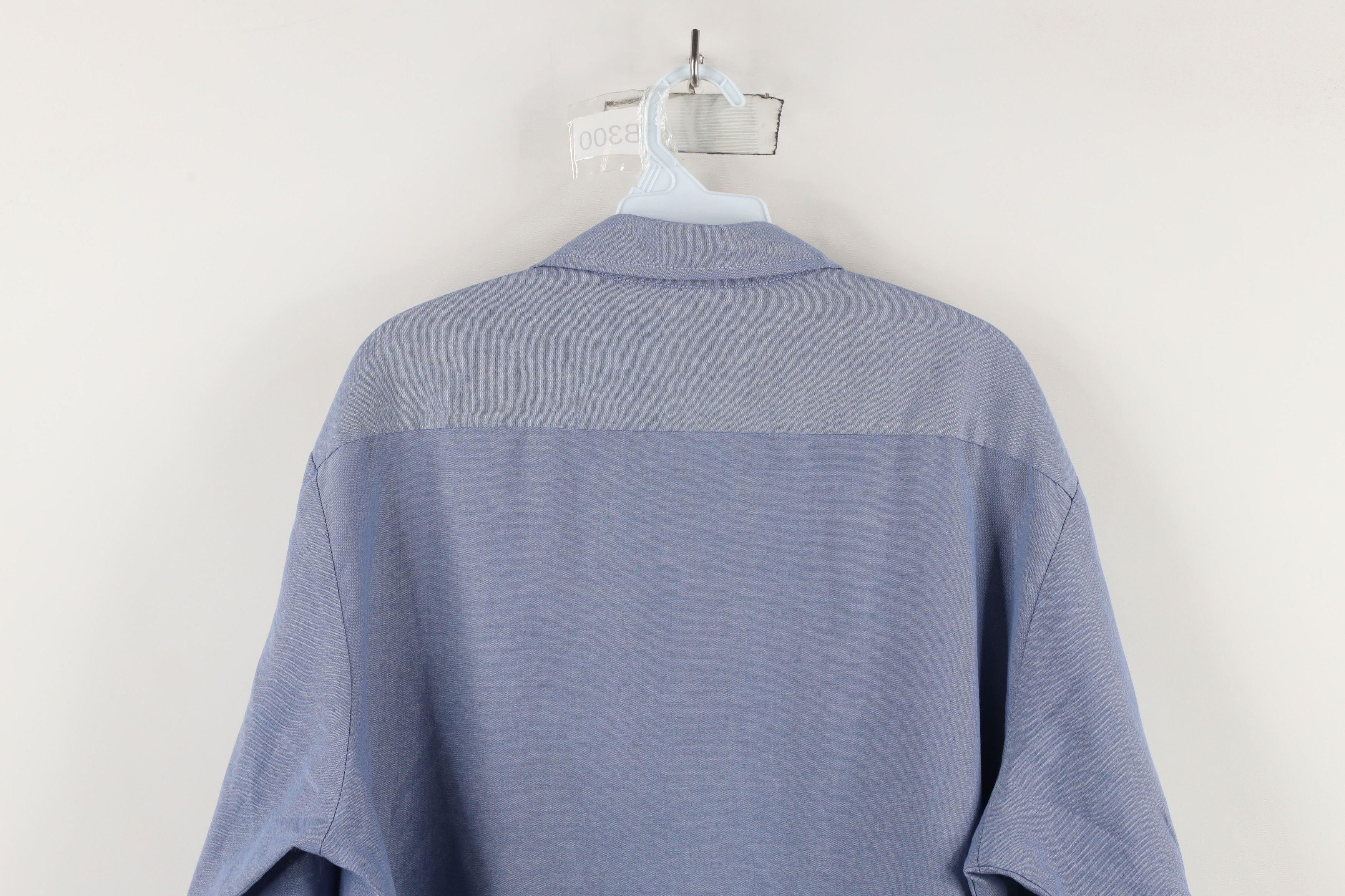 Vintage Vintage 90s Streetwear Chambray Workwear Button Shirt Blue Size US L / EU 52-54 / 3 - 16 Thumbnail