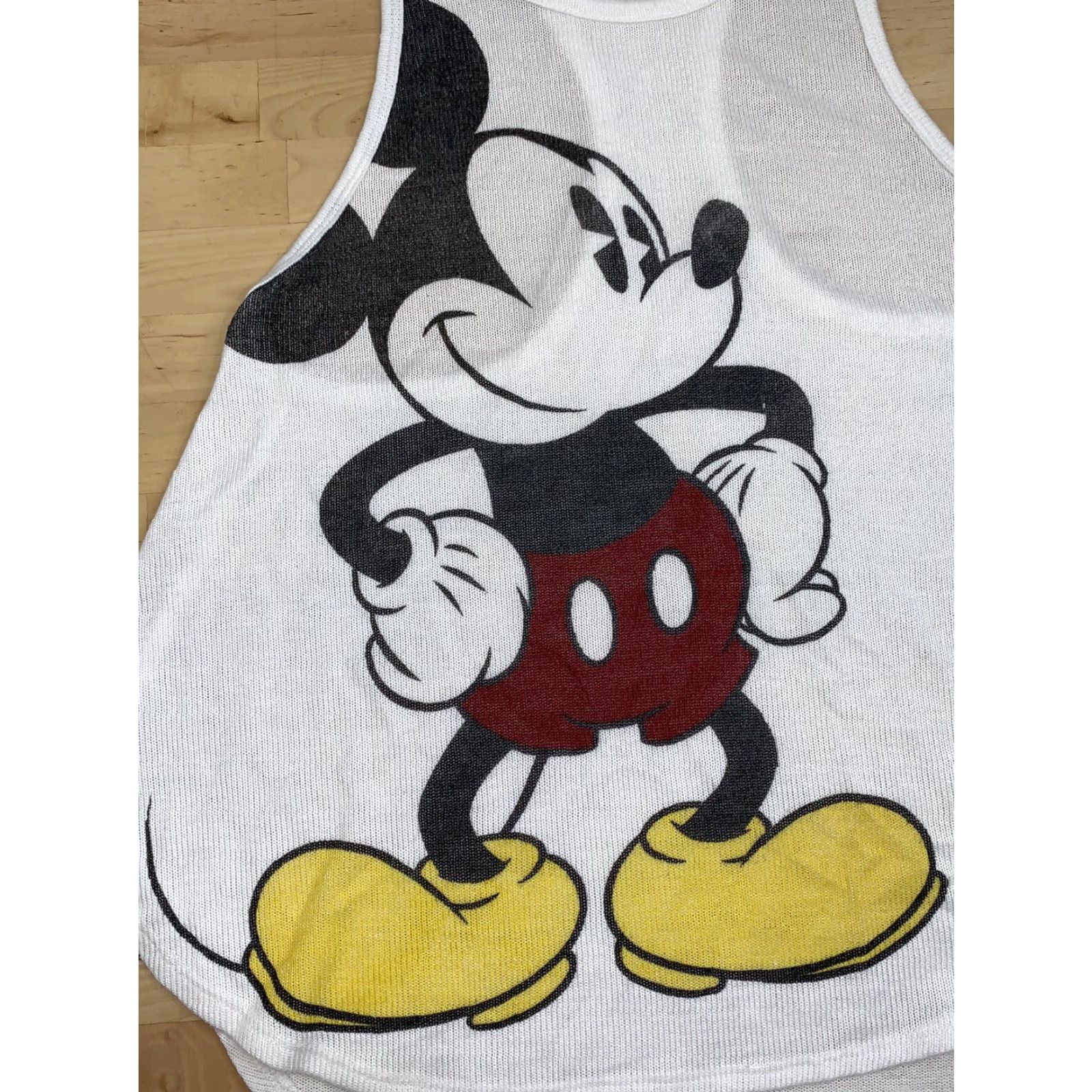 Disney Disney Mickey Mouse Graphic Racerback White Tank Top Women M Size M Photos Size M / US 6-8 / IT 42-44 - 2 Thumbnail