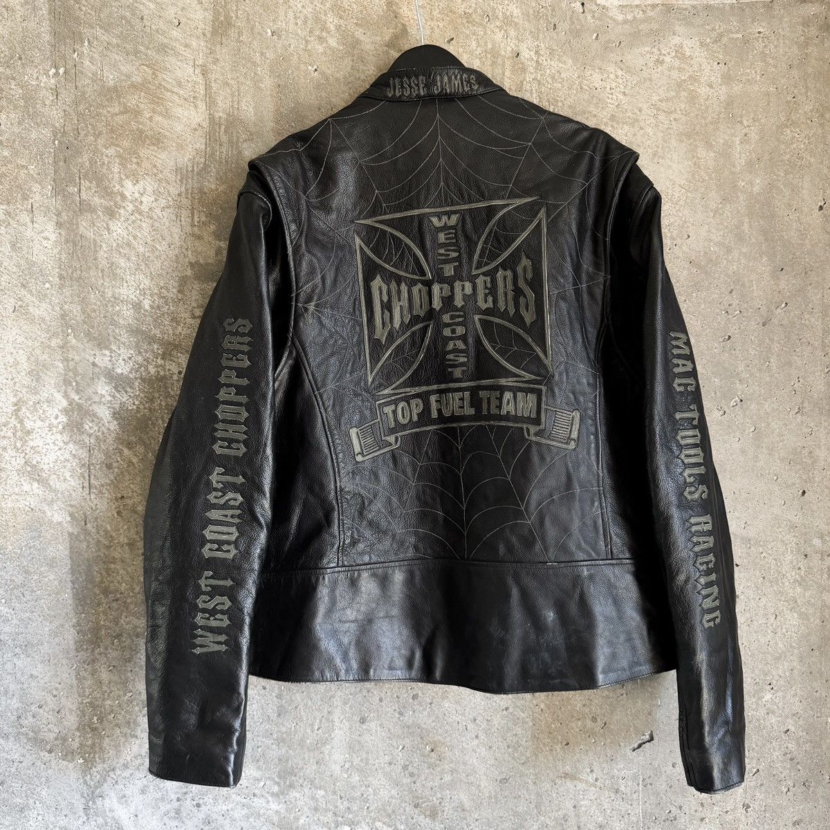 West Coast Choppers Vintage WEST COAST CHOPPERS Jesse James WCC Leather Jacket Size US XL / EU 56 / 4 - 7 Thumbnail