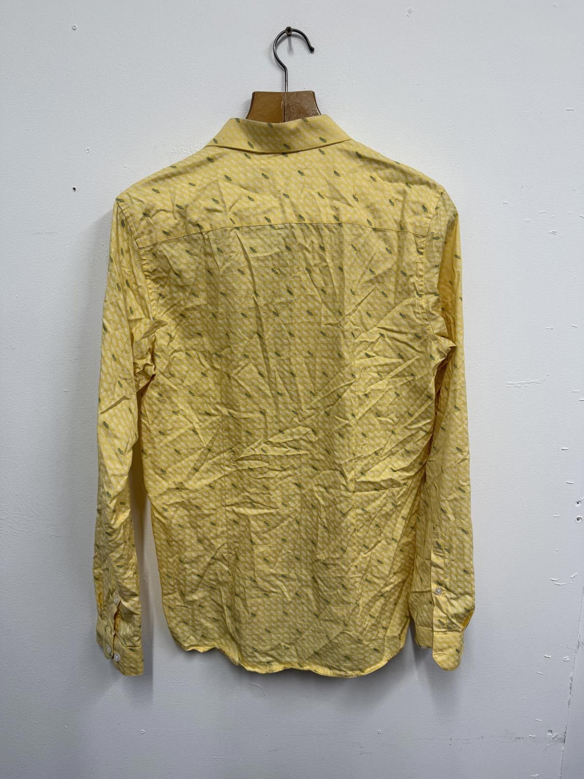 Allen Solly Allen Solly Yellow Patterned Long Sleeve Shirt Size US M / EU 48-50 / 2 - 2 Thumbnail