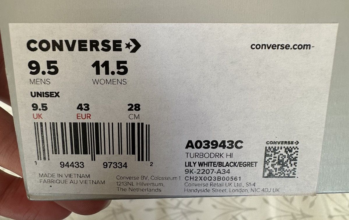Converse 43/us9.5 TURBODRK HI furry version Size US 9.5 / EU 42-43 - 5 Thumbnail