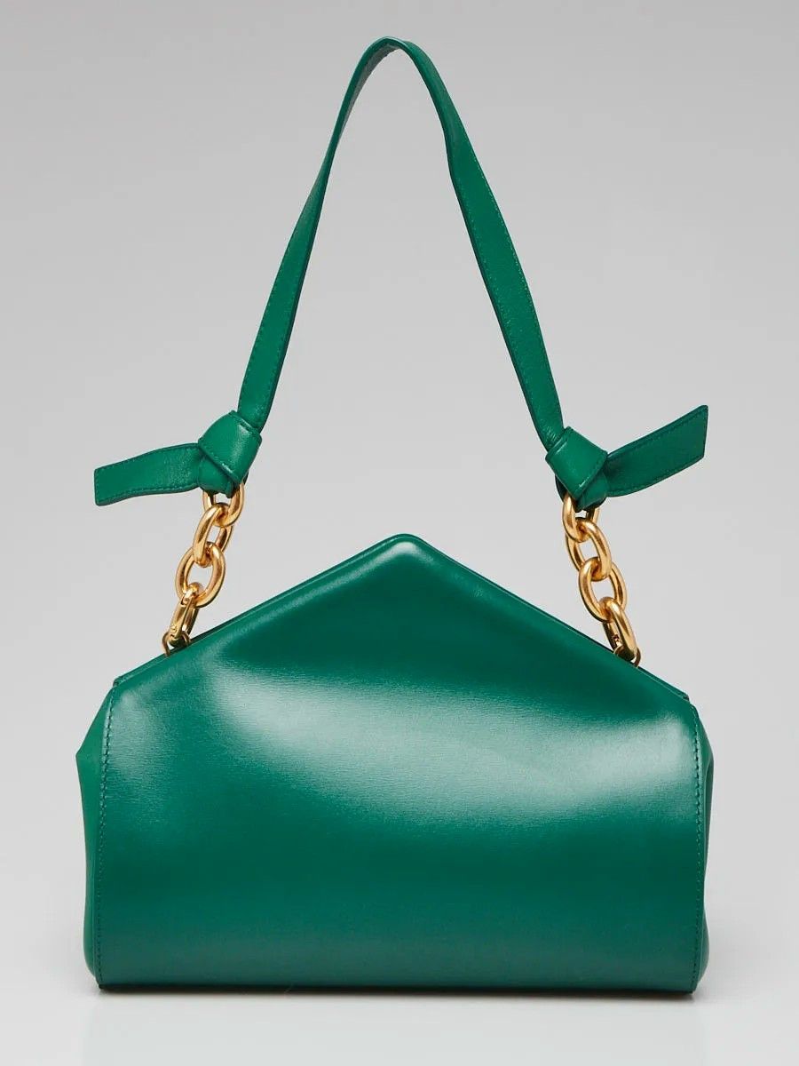 Bottega Veneta BOTTEGA VENETA Tip green smooth leather shoulder bag Size ONE SIZE - 1 Thumbnail