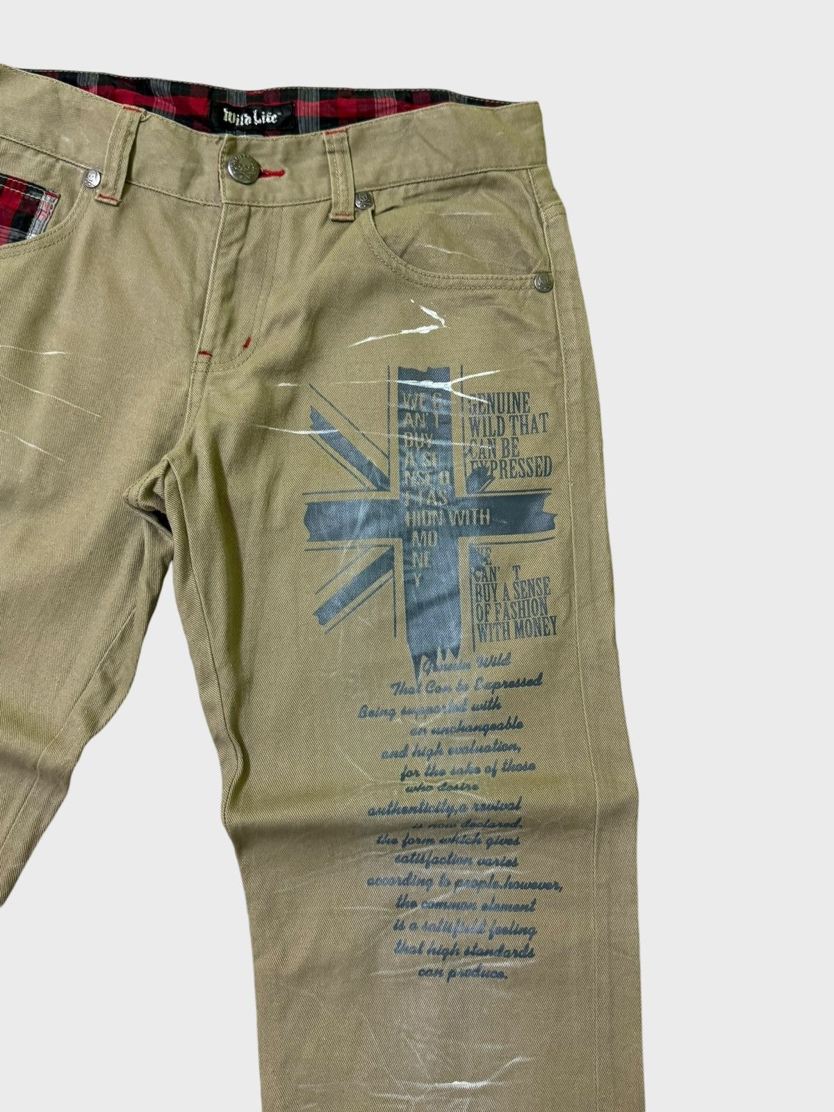 Hysteric Glamour × Japanese Brand × Le Grande Bleu (L.G.B.) Vtg WILD LIFE Poems Stone Wash Distressed Style Pants Size US 30 / EU 46 - 5 Thumbnail