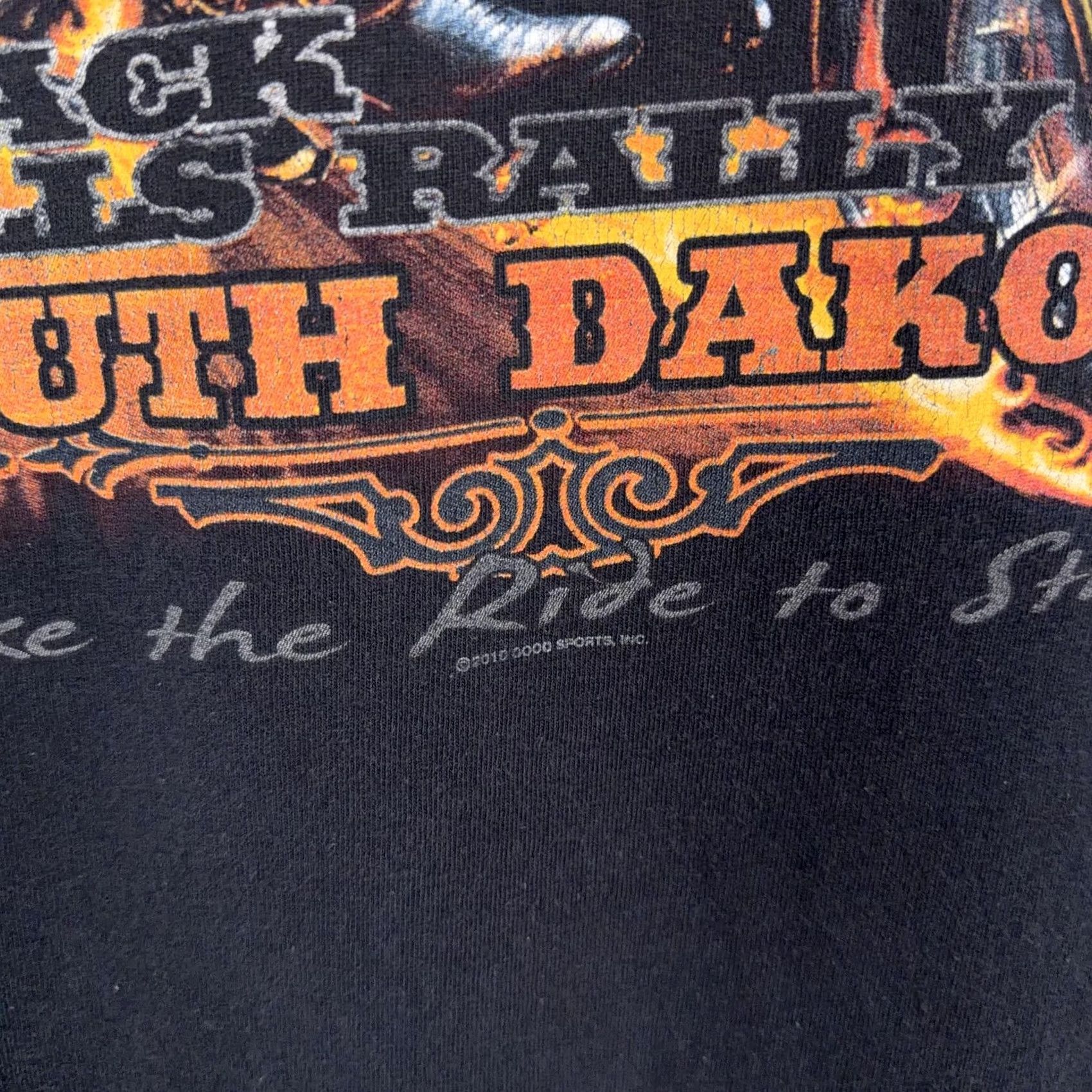 Vintage Hot Leathers Shirt Mens XL Black Sturgis 2011 Black Hills Rally Skull Biker Tee Size US XL / EU 56 / 4 - 7 Thumbnail
