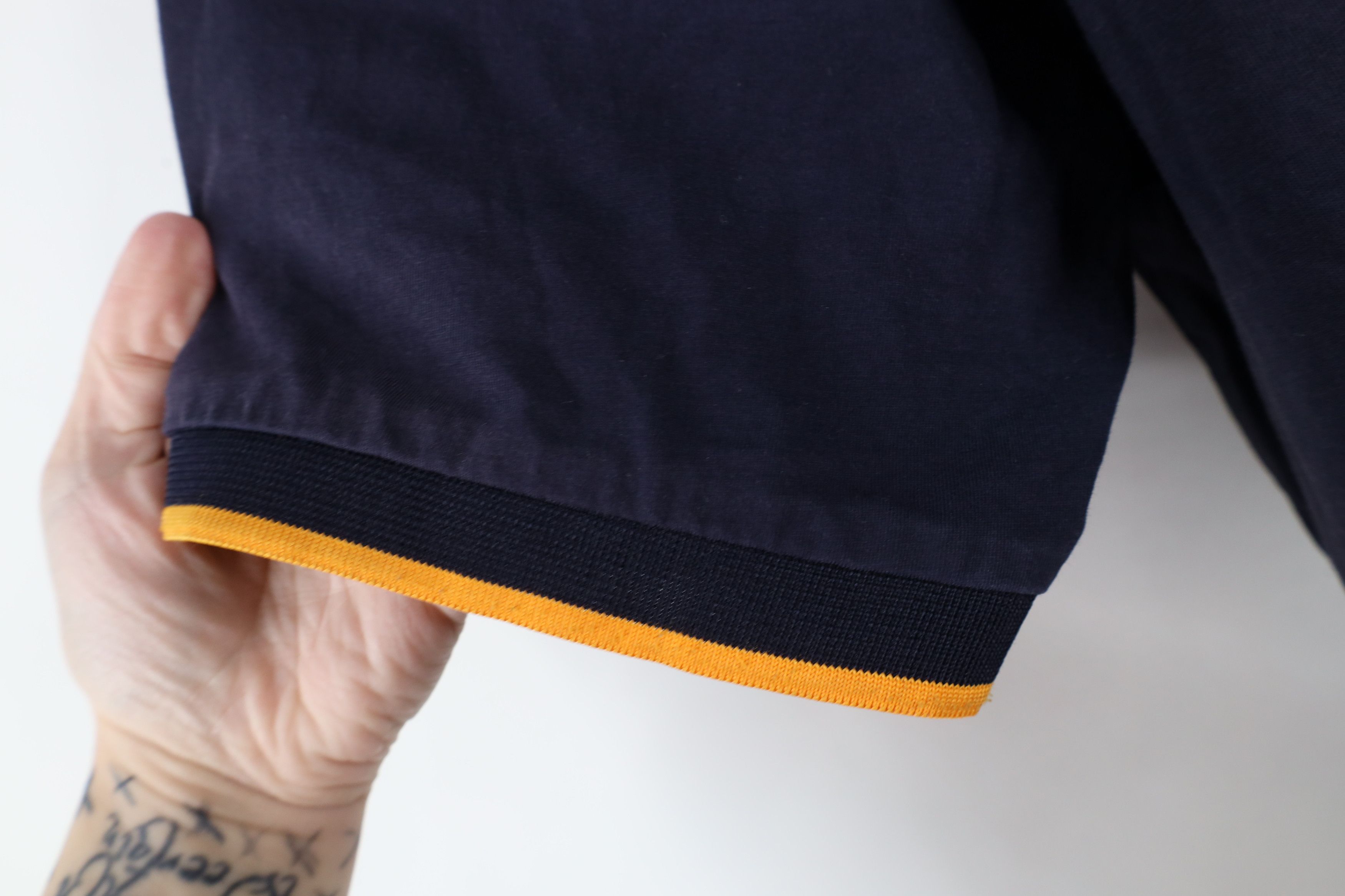 Versace × Vintage V 1969 Italia Versace Half Zip Collared Polo Shirt Blue Size US L / EU 52-54 / 3 - 6 Thumbnail