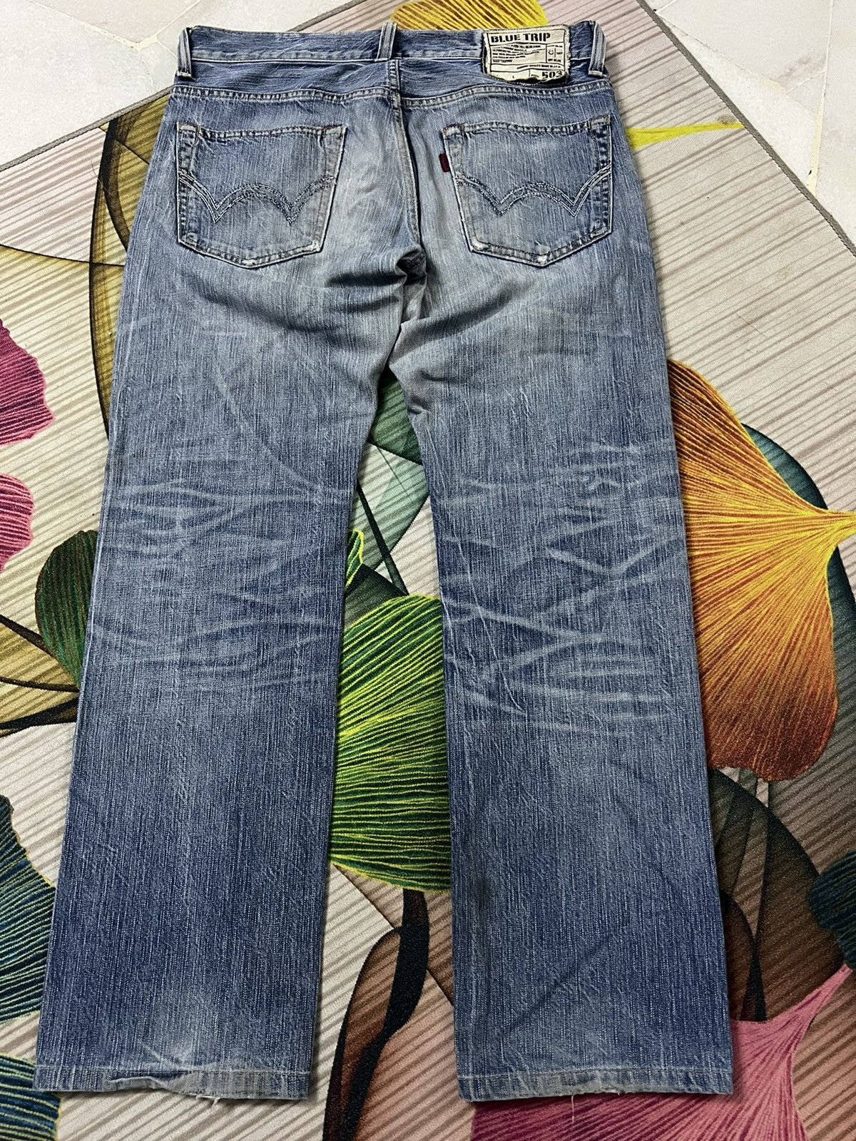 Edwin × If Six Was Nine × Japanese Brand VINTAGE EDWIN 503 BLUE TRIP DISTRESSED JAPAN JEANS Size US 34 / EU 50 - 10 Thumbnail