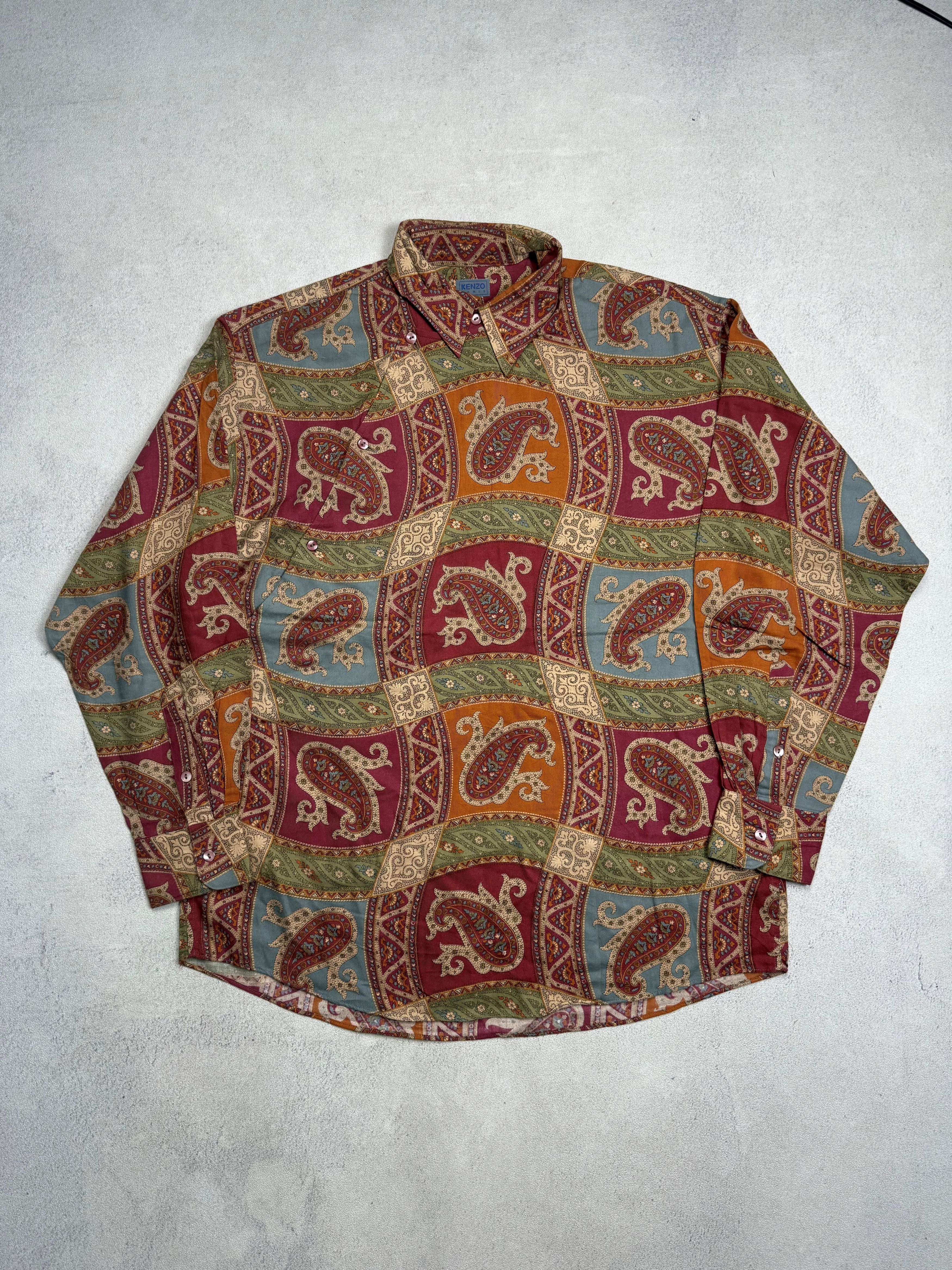 Kenzo Vintage 90s Kenzo Assymetric Shirt Size US L / EU 52-54 / 3 - 1 Thumbnail