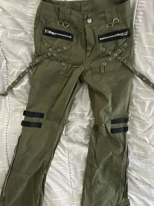 Indigo Bag Gothic Punk Baggy Trousers Bandage Size 28" / US 6 / IT 42 - 2 Thumbnail