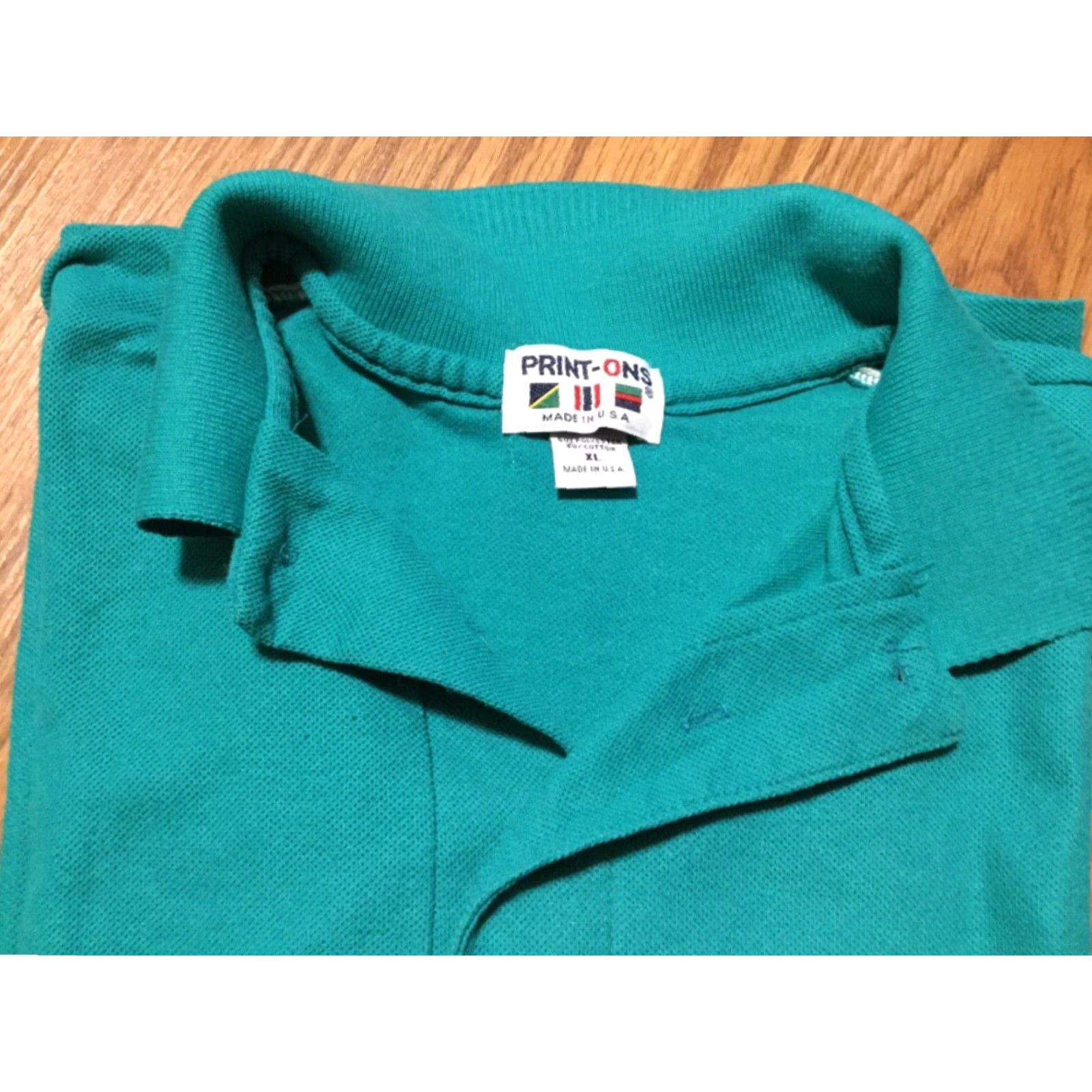 Vintage VINTAGE Polo BRAND MEN'S SHIRTS POLO ONS PRINT GREEN XL SIZE USA MADE IN GREEN POLO SHIRTS MEN'S - SIZE XL - GREEN MADE IN USA Size US XL / EU 56 / 4 - 4 Thumbnail