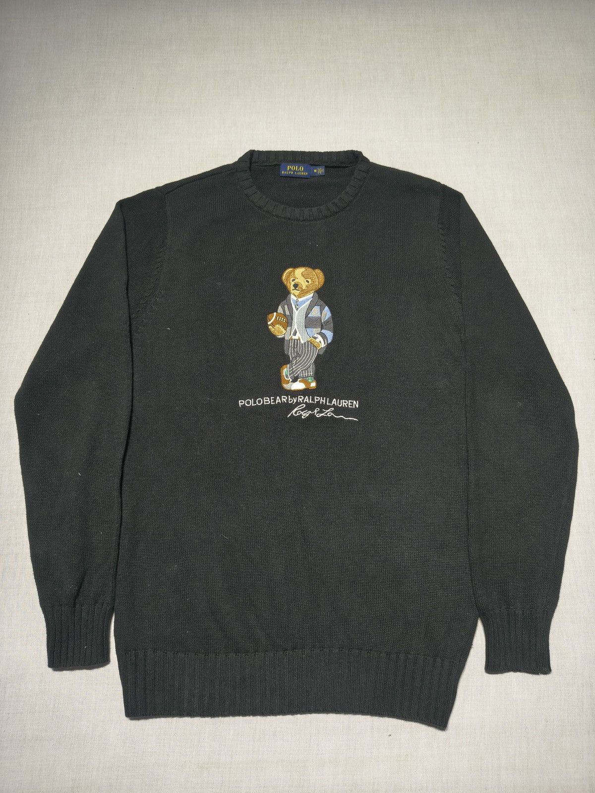 Polo Ralph Lauren POLO RALPH LAUREN COOL RUGBY BEAR CREWNECK KNIT 🐻🏉(002) Size US XXS / EU 40 - 1 Thumbnail