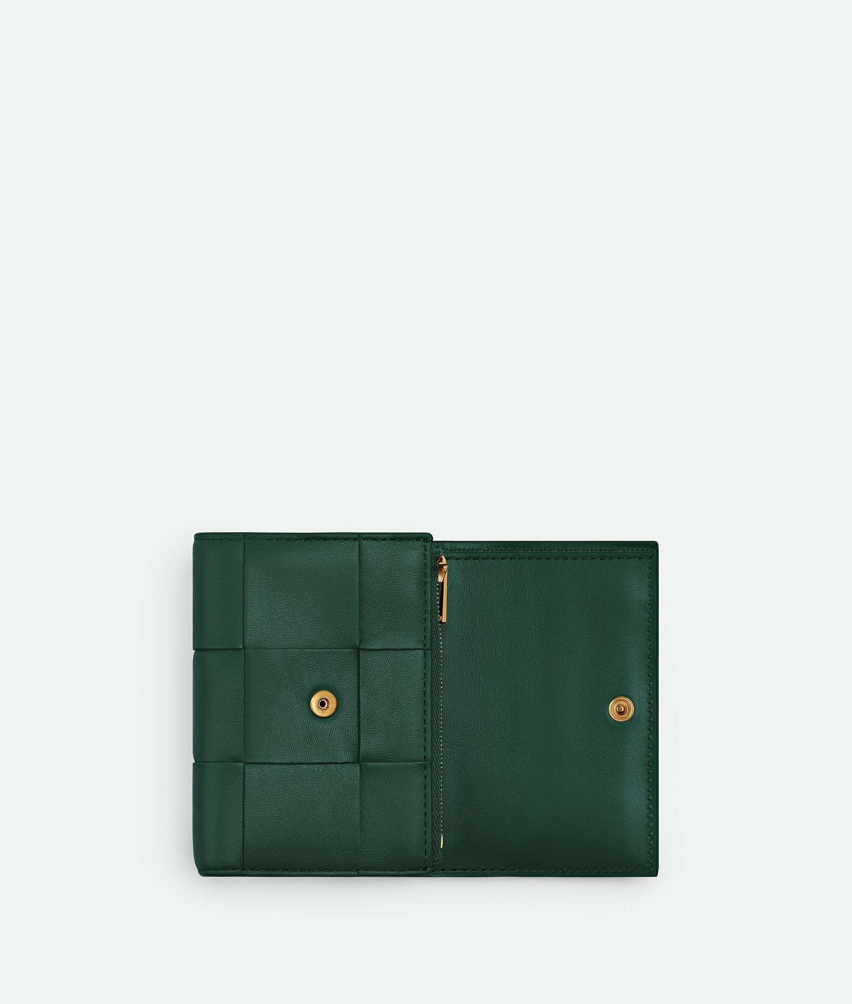 Bottega Veneta o1lf3ng10525 Size: OS / Cassette Tri-Fold Zip Wallet Green Size ONE SIZE - 4 Thumbnail