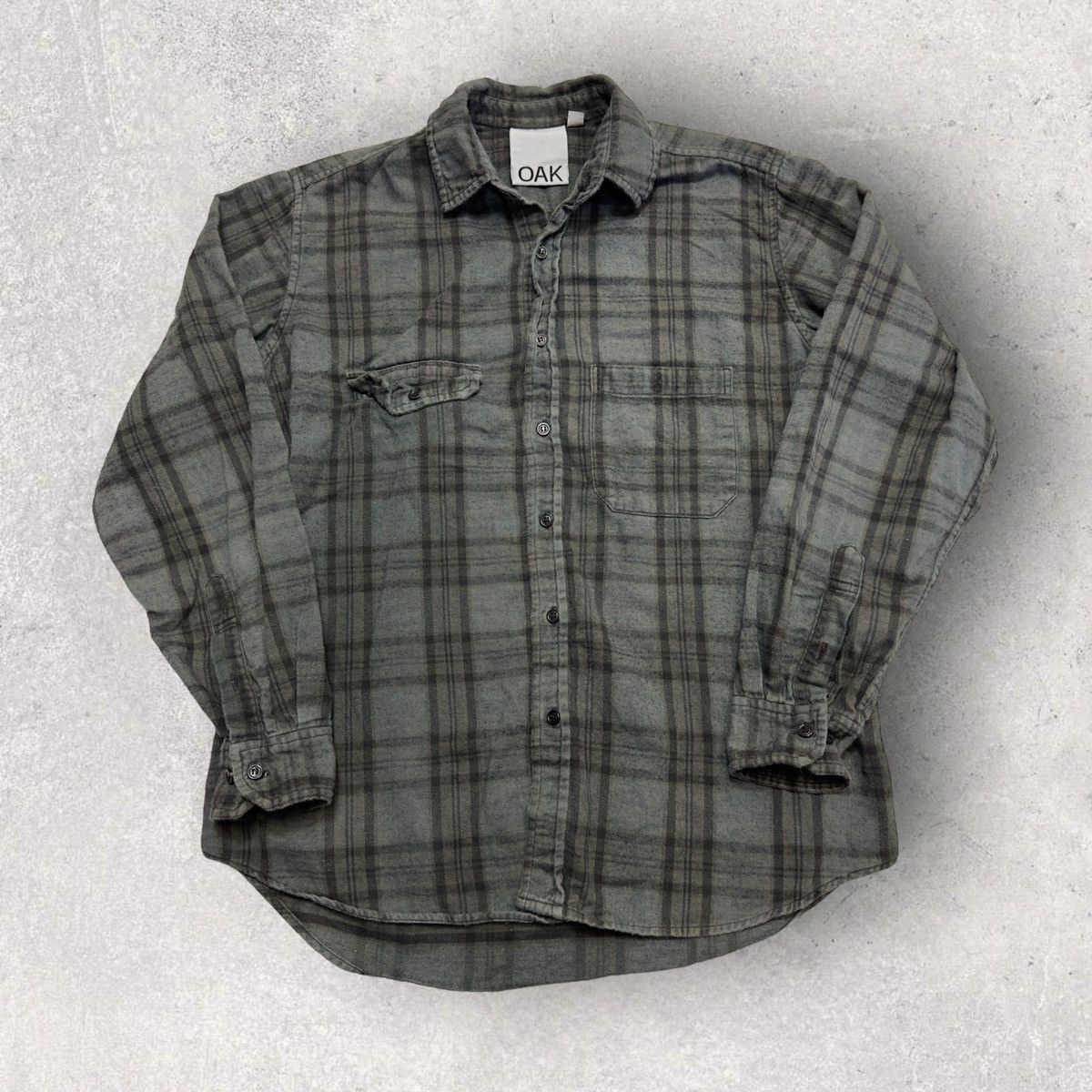 Image of Oak NYC Oak Flannel Shirt in Plaid, Men's (Size XL)