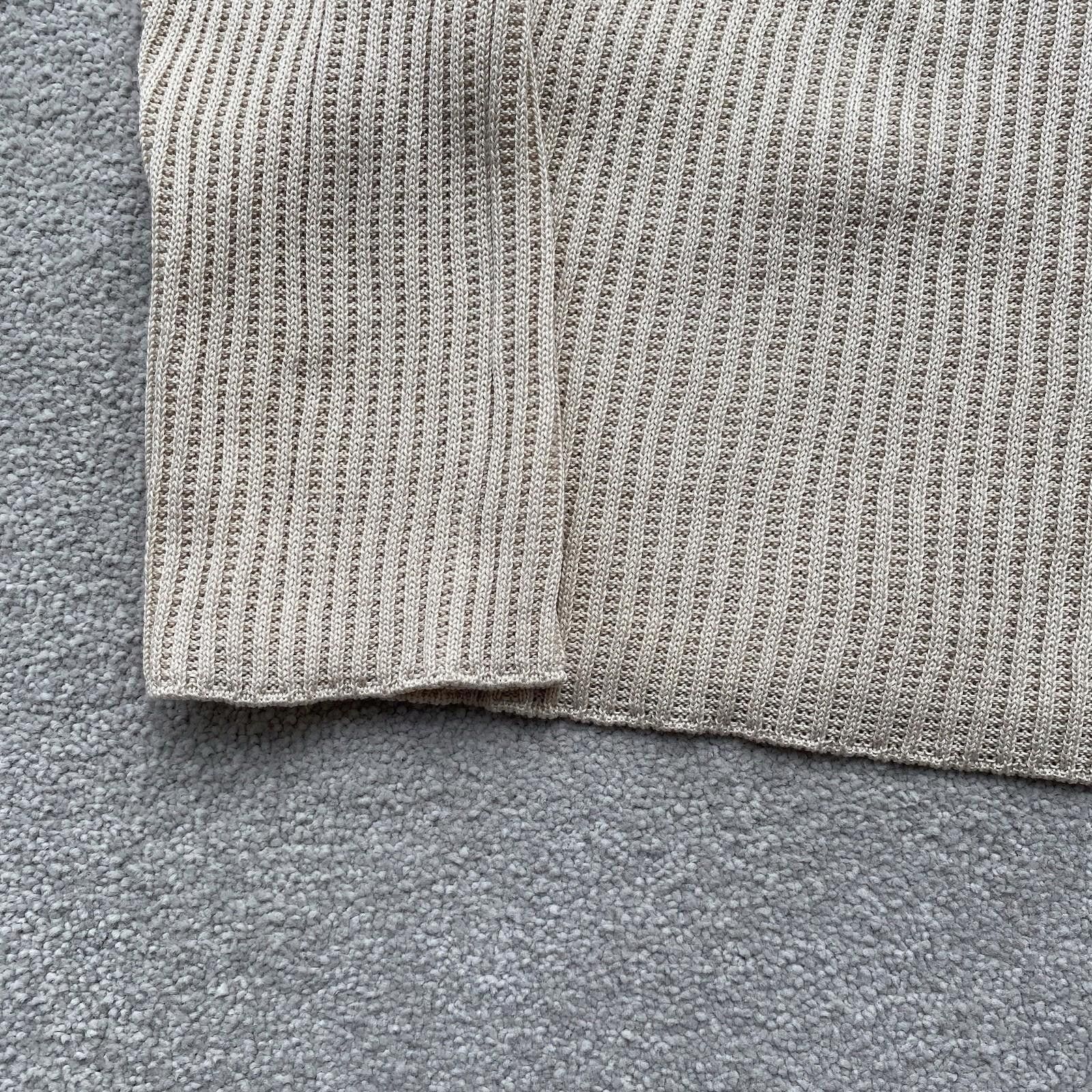 Prada Prada Men’s Ribbed Cotton Crewneck Size 52 Cream Size US M / EU 48-50 / 2 - 3 Thumbnail