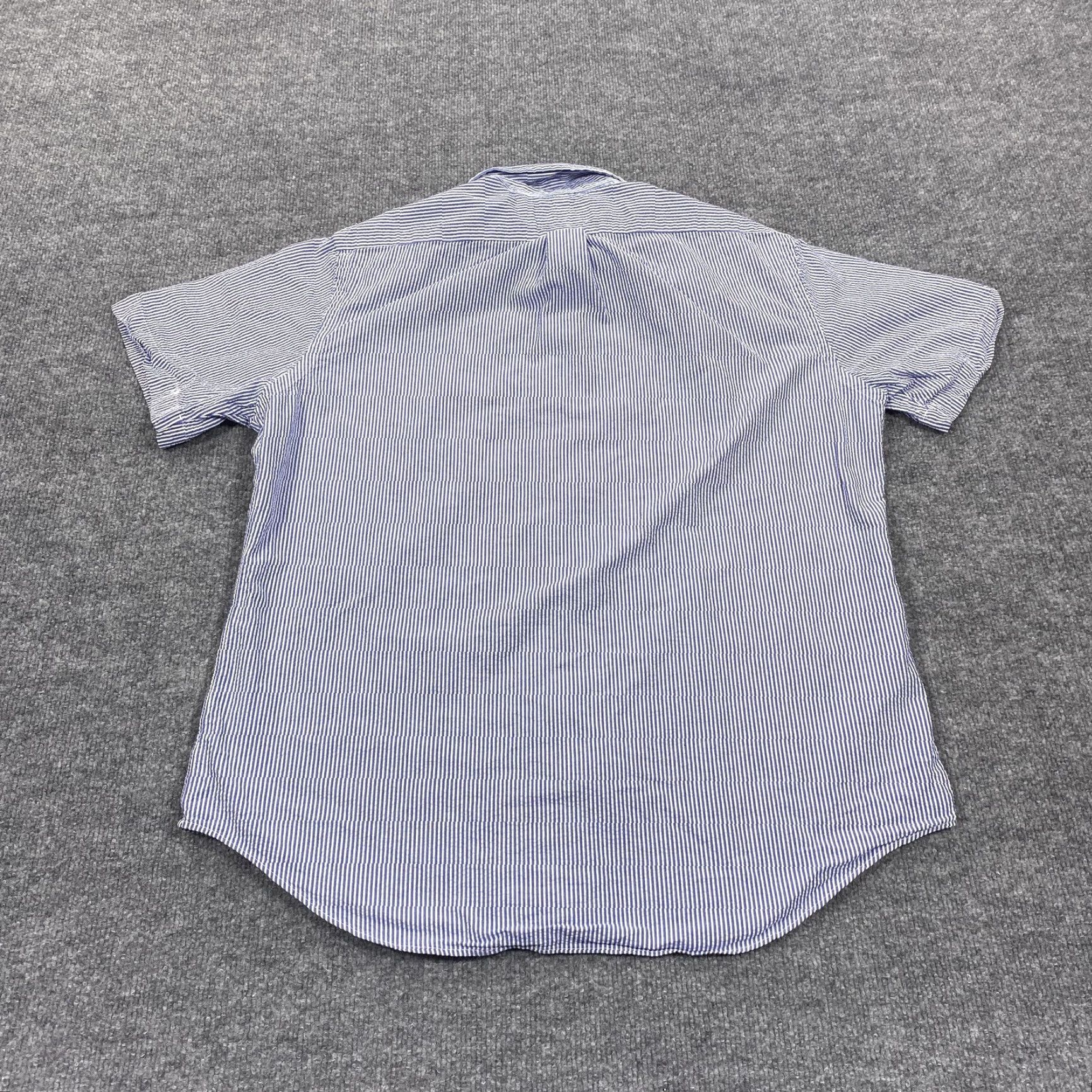 Ralph Lauren Ralph Lauren Shirt Mens Large Blue Stripe Short Sleeve Button Down Cotton Casual Size US L / EU 52-54 / 3 - 4 Thumbnail
