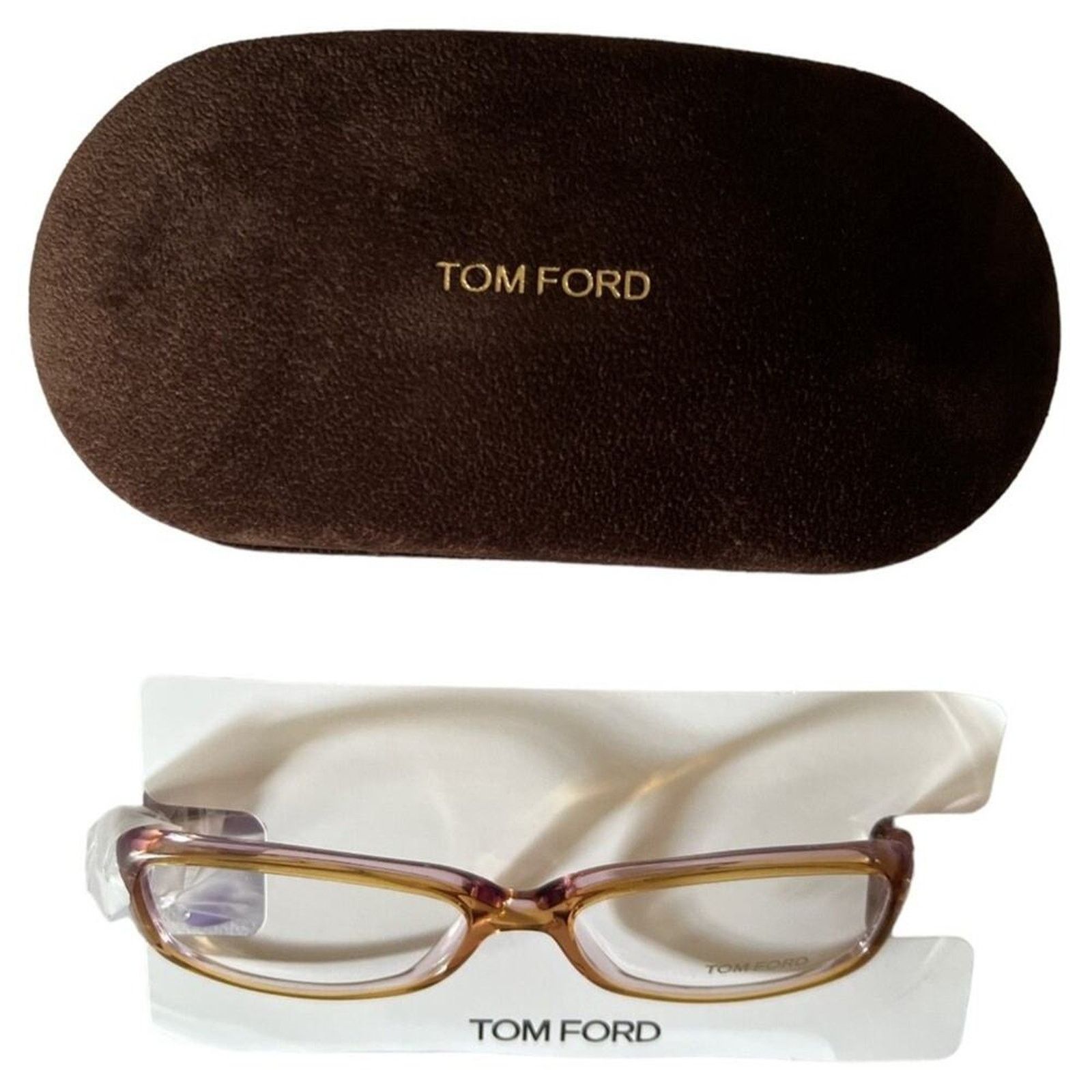 Tom Ford TOM FORD Dark Brown & Purple Rectangle Eyeglasses 54-16-135 Size ONE SIZE - 5 Thumbnail