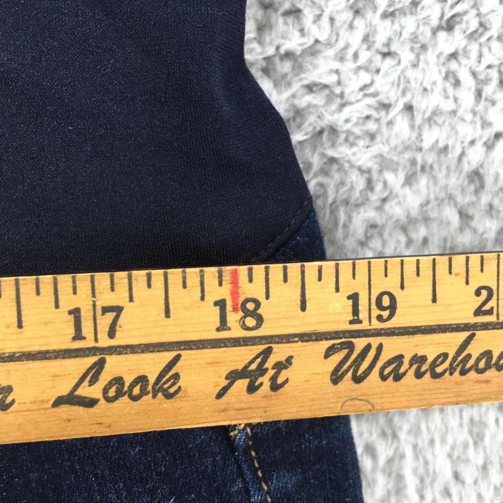 Vintage Liz Lange Maternity Jegging Jeans Womens 2XL Blue Dark Wash Low Rise Denim 5-Pocket Design Jeans Women Womens Maternity Skinny Jegging Size 40" / US 18 - 4 Thumbnail