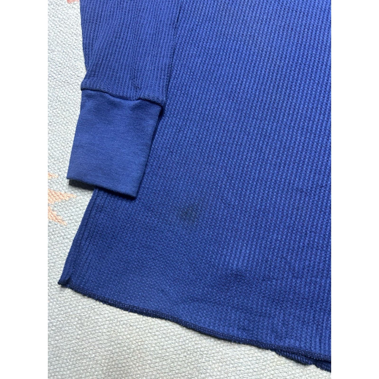 Layer 8 VINTAGE waffle knit thermal shirt Big Yank navy blue base layer adult medium Size US M / EU 48-50 / 2 - 7 Thumbnail