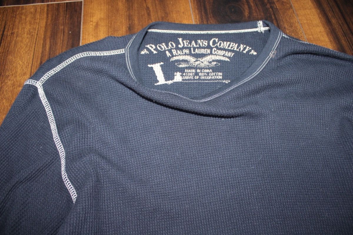 Polo Ralph Lauren Navy Blue vintage polo thermal Size US L / EU 52-54 / 3 - 2 Thumbnail