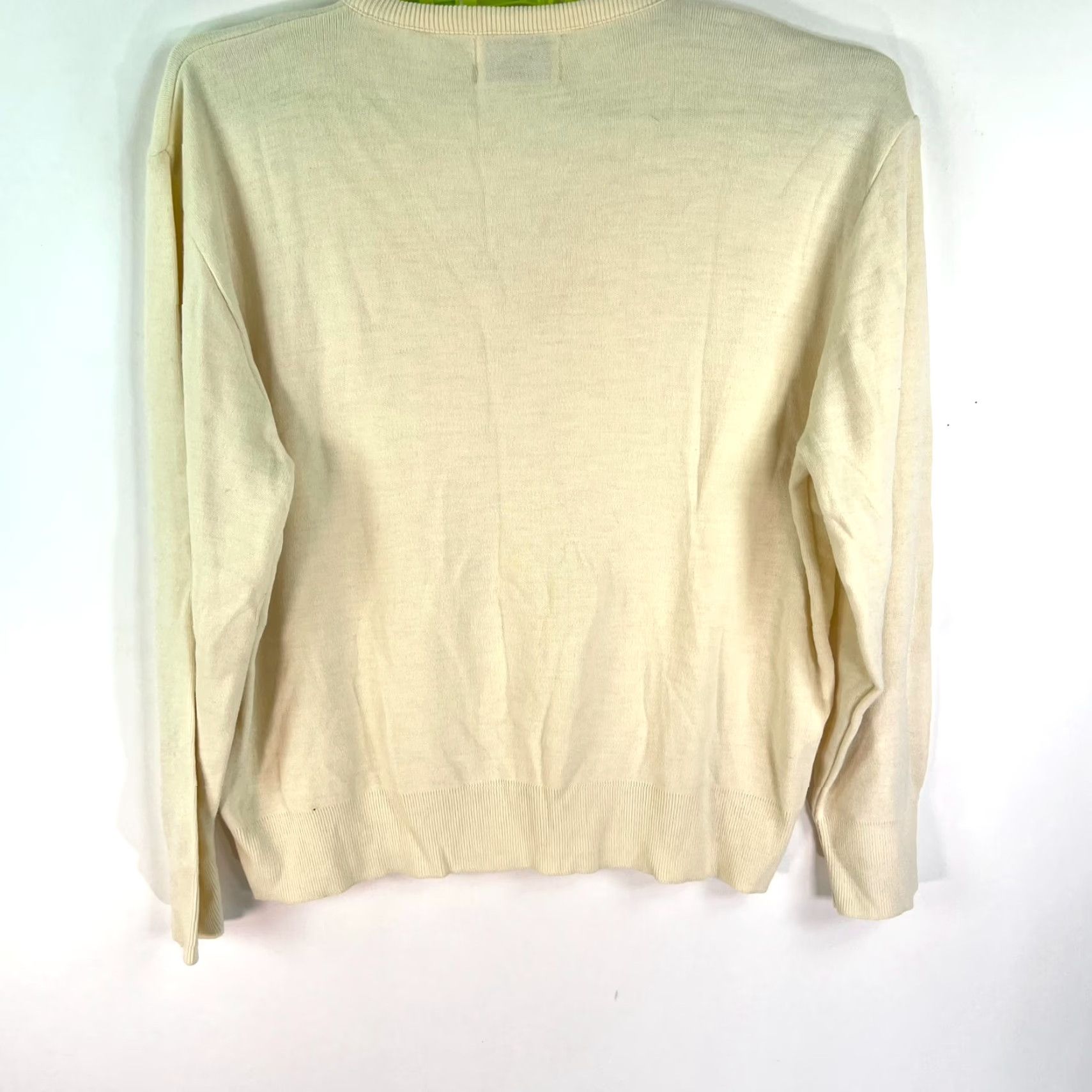 London Fog VINTAGE London Fog Pullover Sweater Mens V-Neck Ivory XL Ivory 90s Classic Men's Sweater Size US XL / EU 56 / 4 - 5 Thumbnail