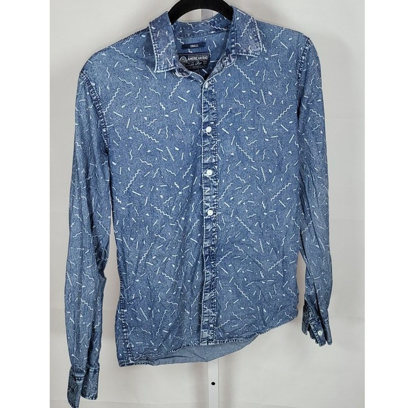 American Rag Vintage American Rag Blue Denim Button Up Shirt Size Small Size US S / EU 44-46 / 1 - 1 Thumbnail