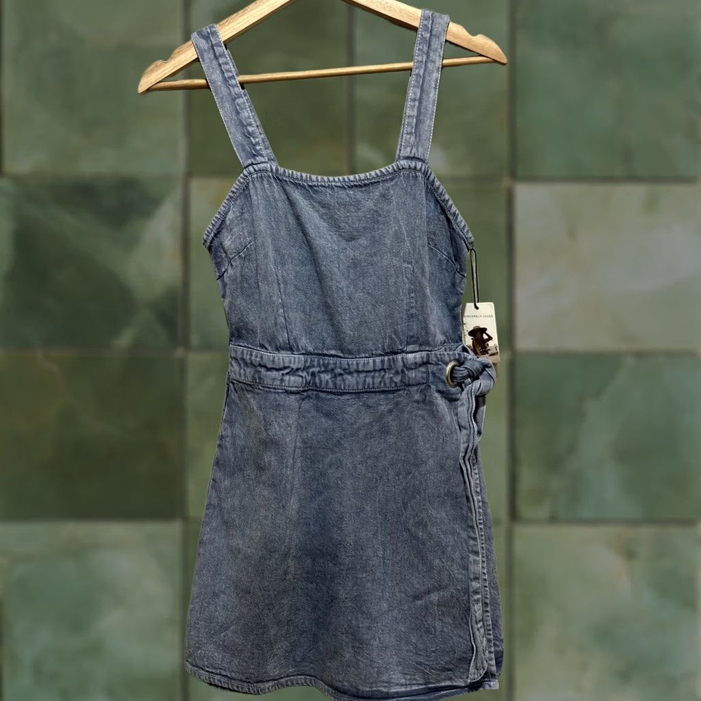 Vintage Sincerely Jules for Bandier Denim Romper Women S Blue Sleeveless NWT Size 28" / US 6 / IT 42 - 1 Thumbnail
